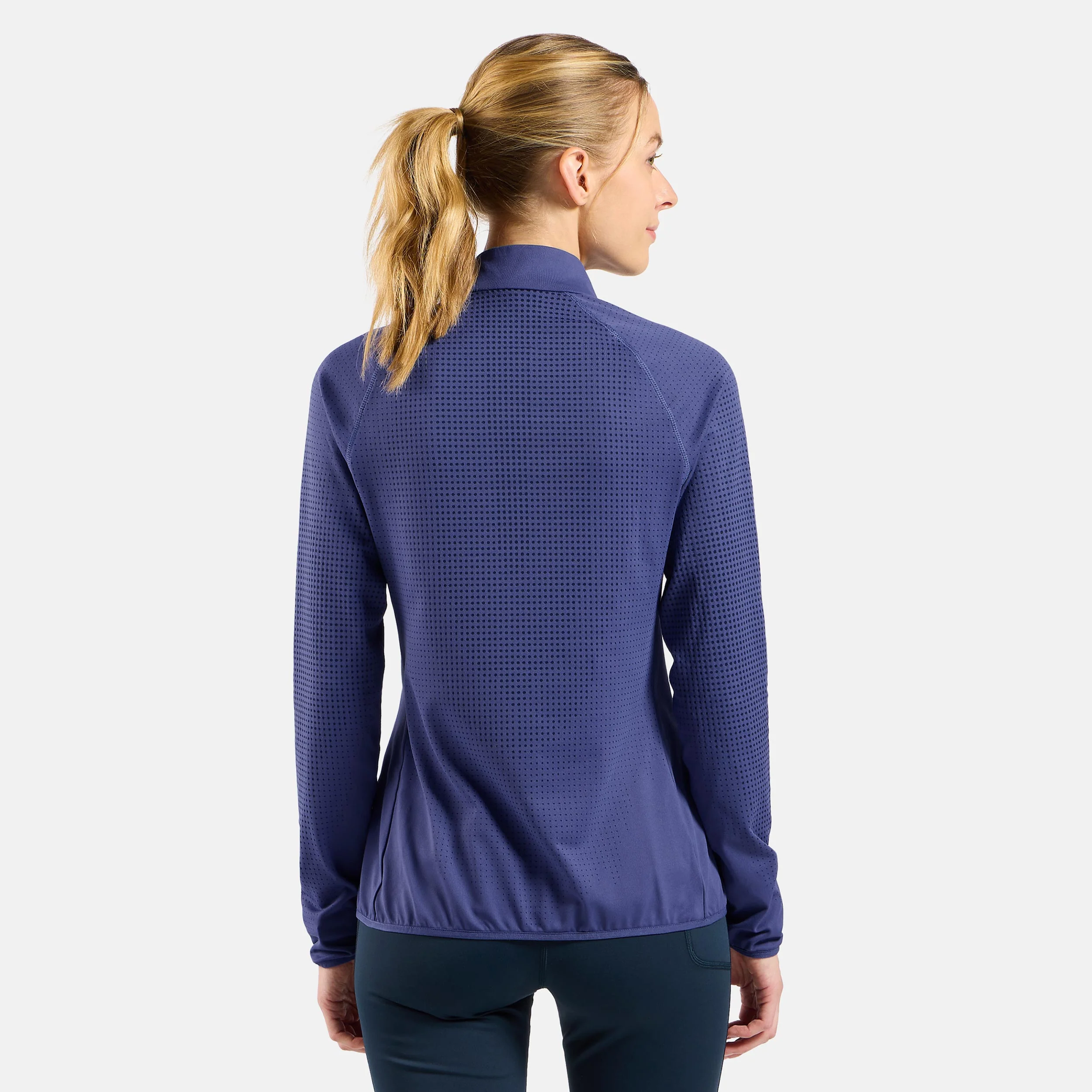 Zeroweight Warm Mid Layer 1/2 Zip Löpartröja Damer-Blå - Image 4