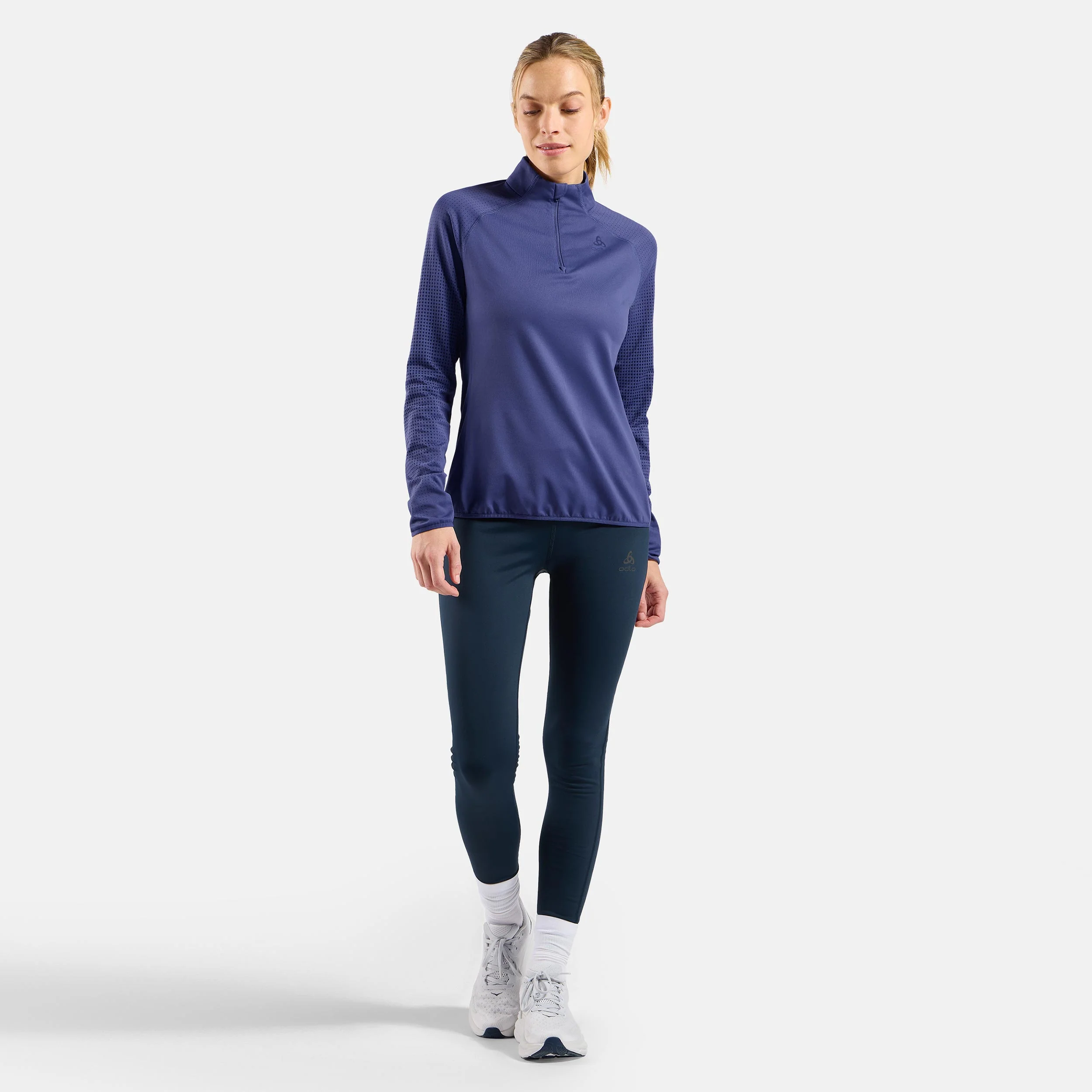 Zeroweight Warm Mid Layer 1/2 Zip Löpartröja Damer-Blå - Image 7