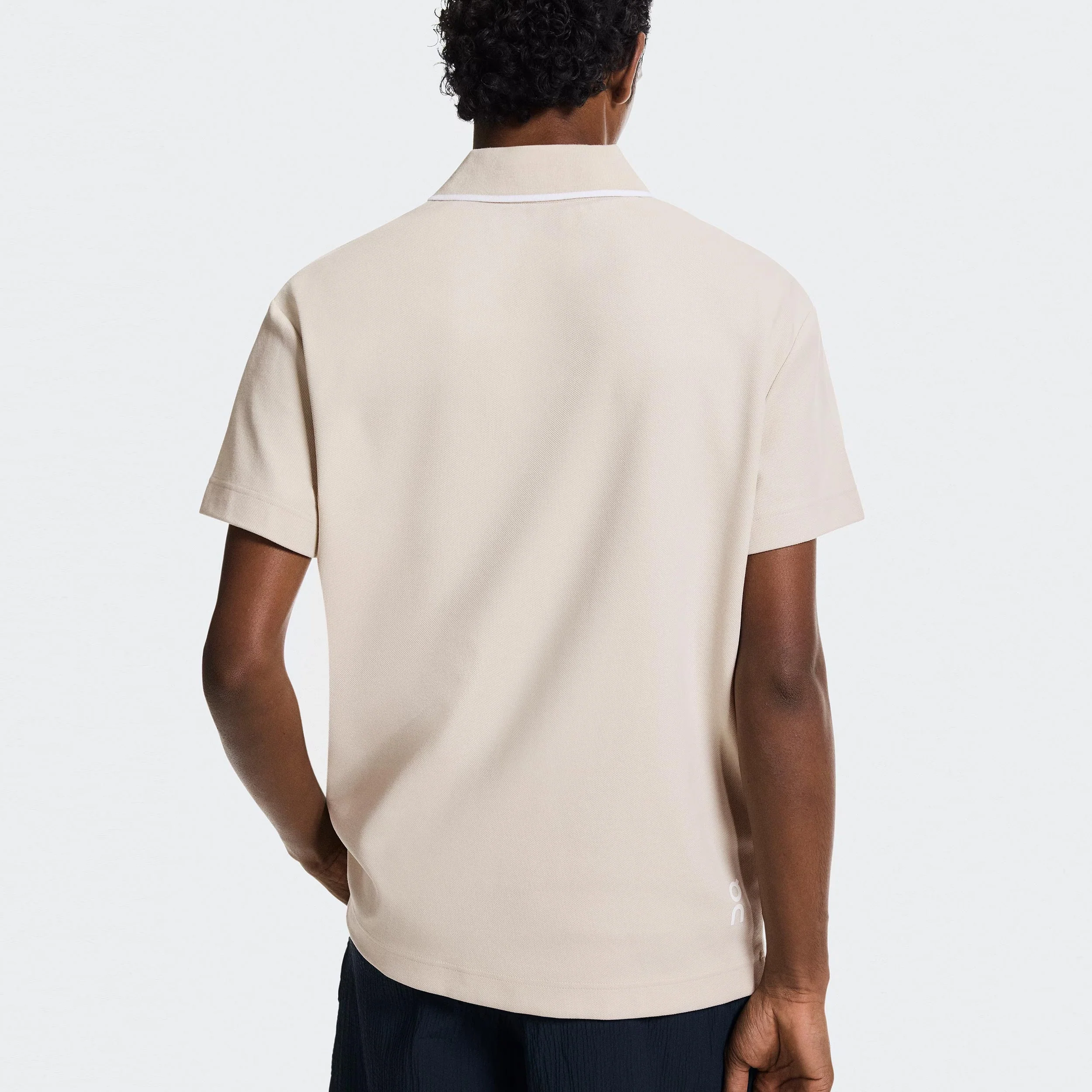 Courtside Polo Herrar - beige, vit - Image 4