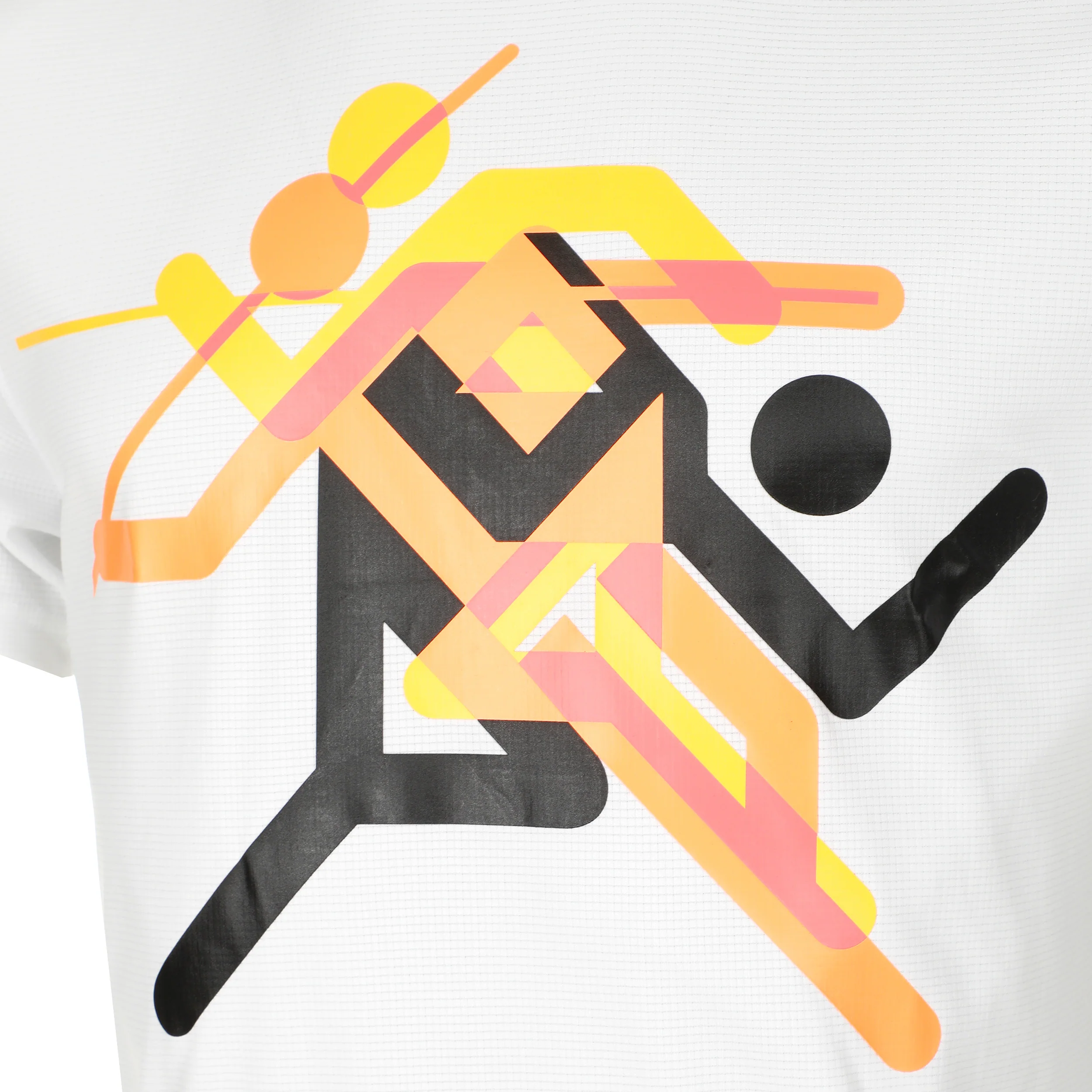 Run Faster Icons Graphic Löpartröja Herrar-Vit,Flerfärgad - Image 3