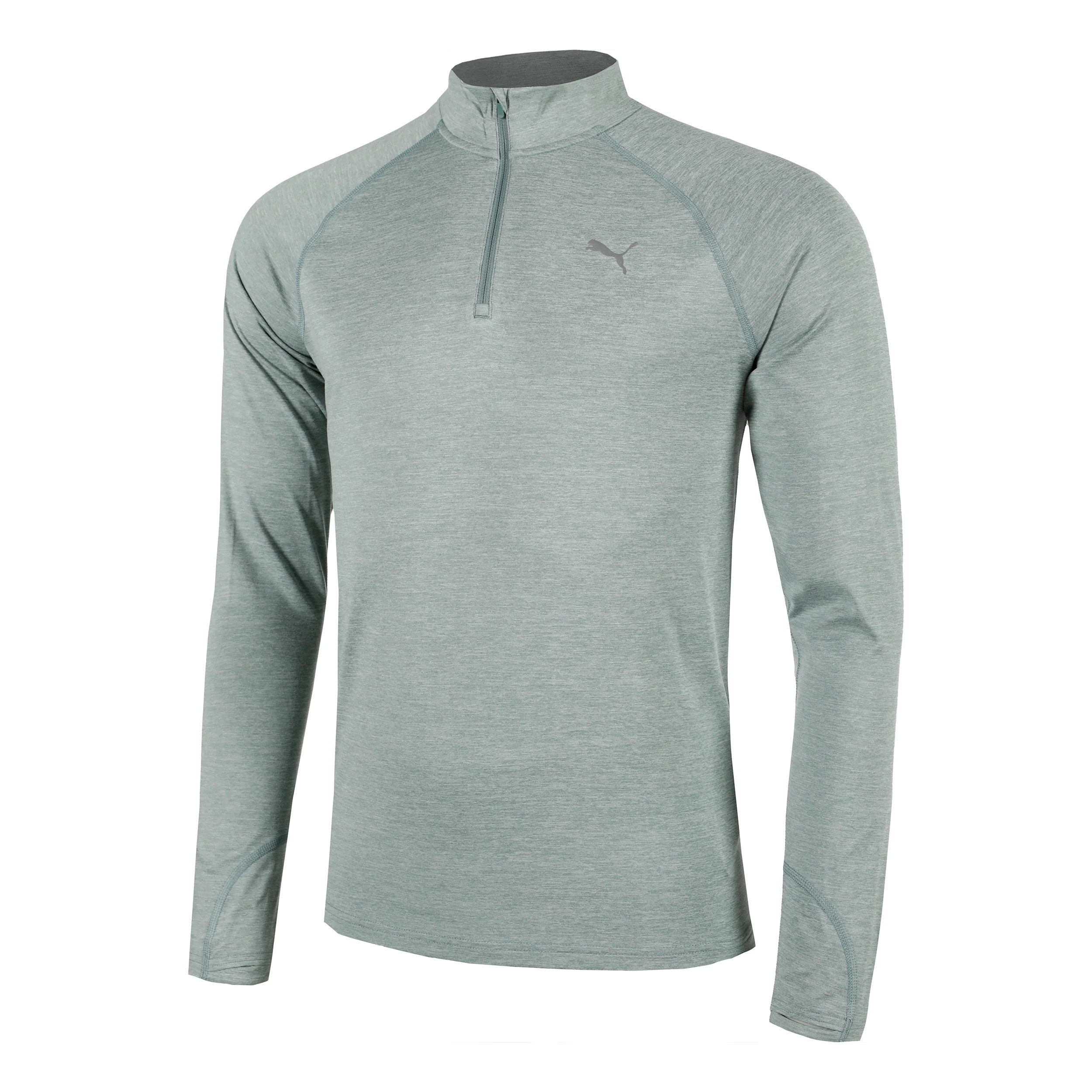 Velocity Cloudspun 1/4 Zip Löpartröja Herrar - grön,