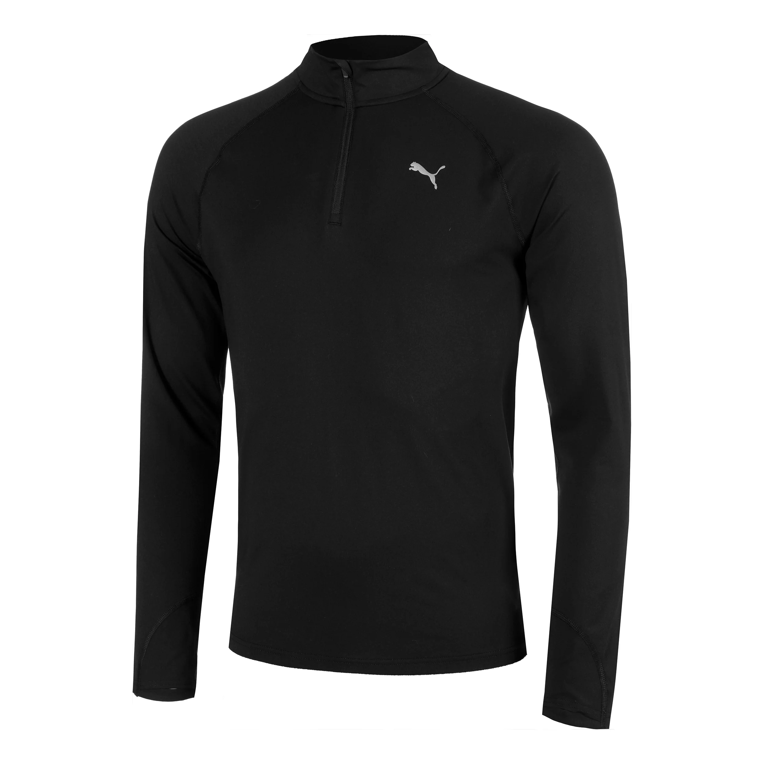 Velocity Cloudspun 1/4 Zip Löpartröja Herrar - svart,