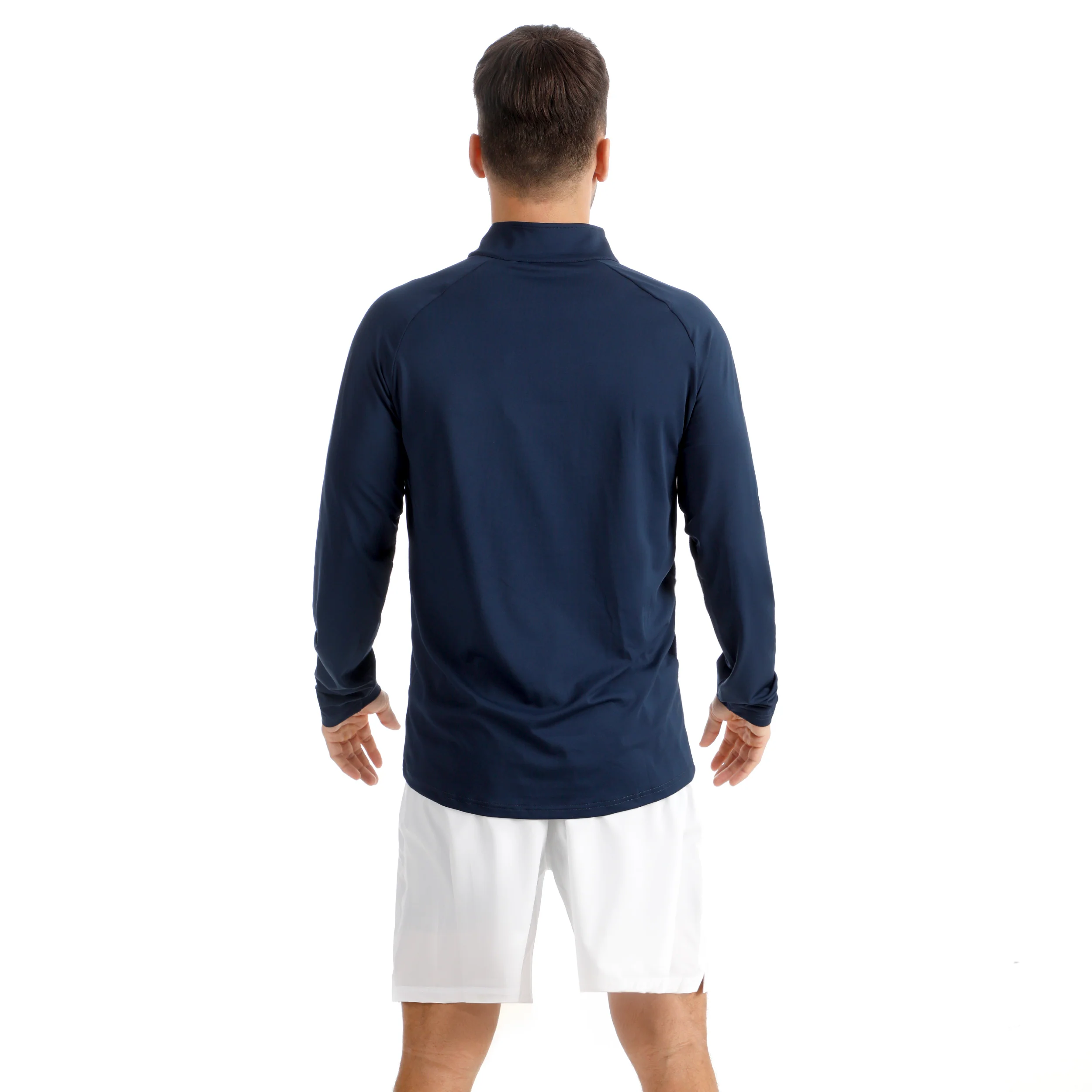 Big Serve 1/4 Zip Långärmat Herrar-mörkblå - Image 5
