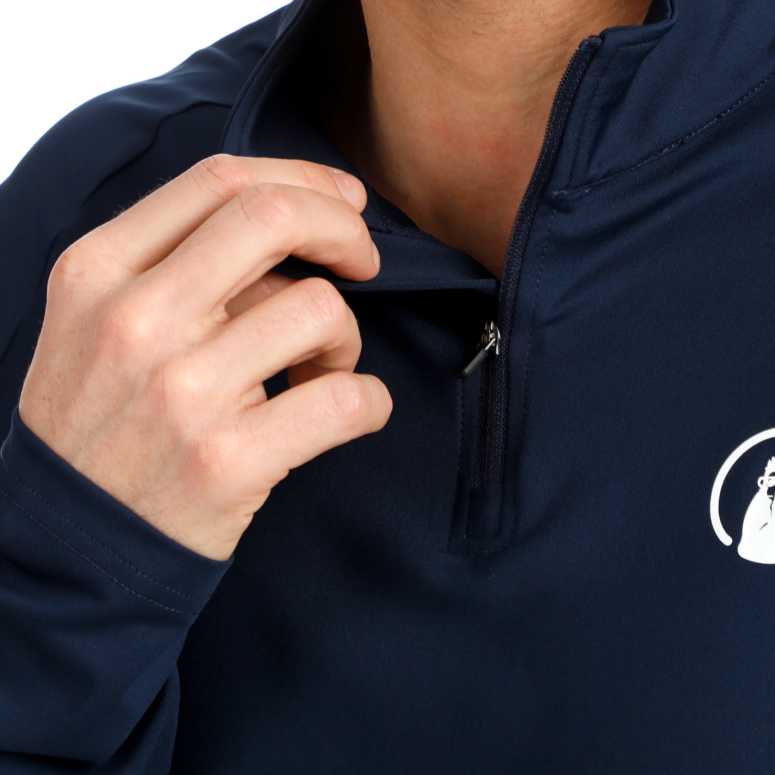 Big Serve 1/4 Zip Långärmat Herrar-mörkblå - Image 6