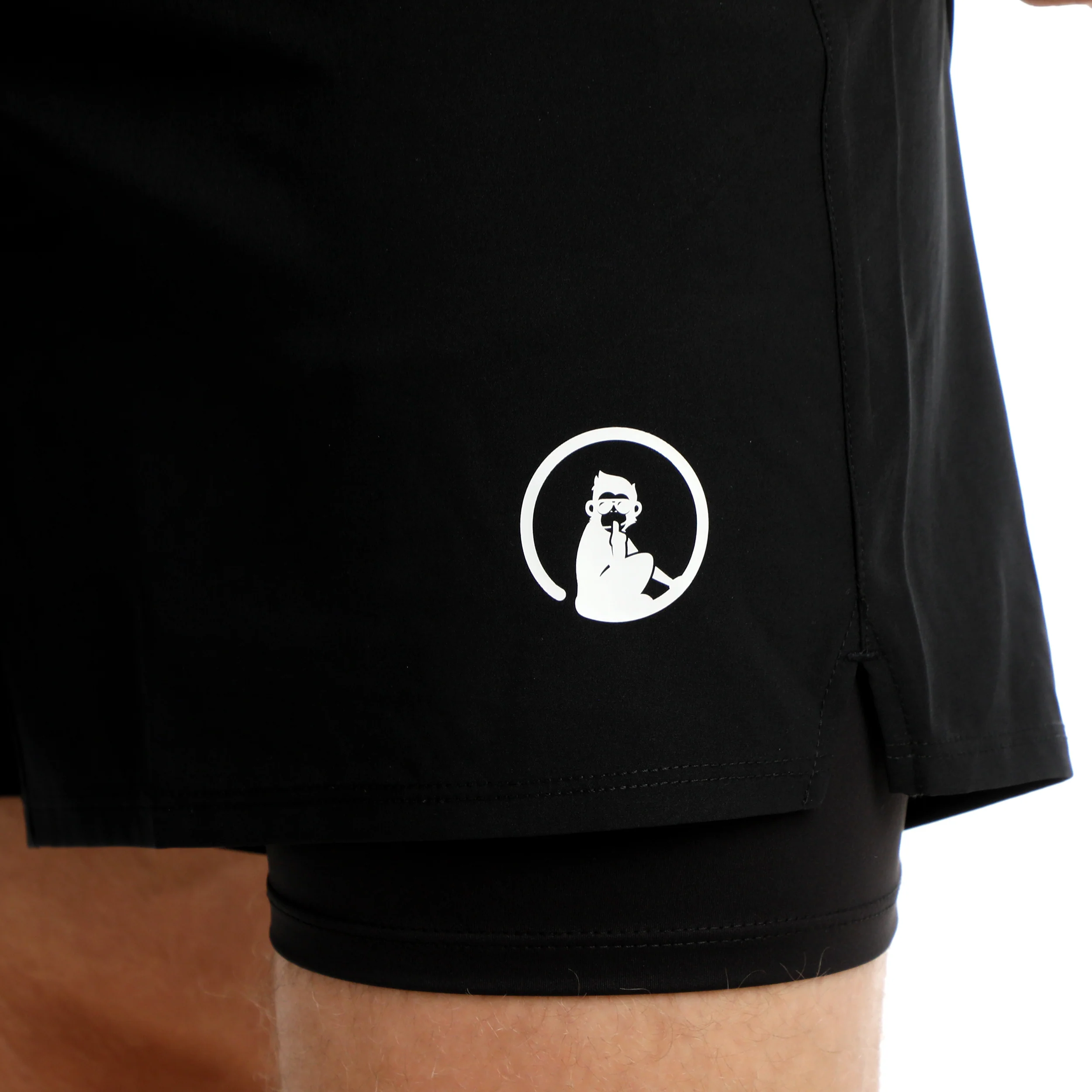 Challenger 2in1 7inch Shorts Herrar-Svart,Vit - Image 9