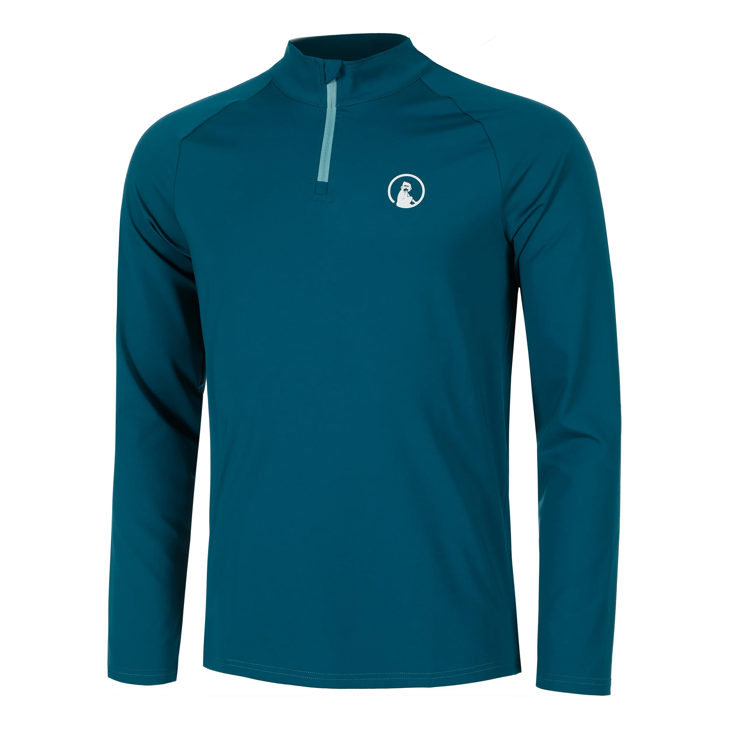 Create Big Serve 1/4 Zip Långärmat Herrar-Petrol,Vit