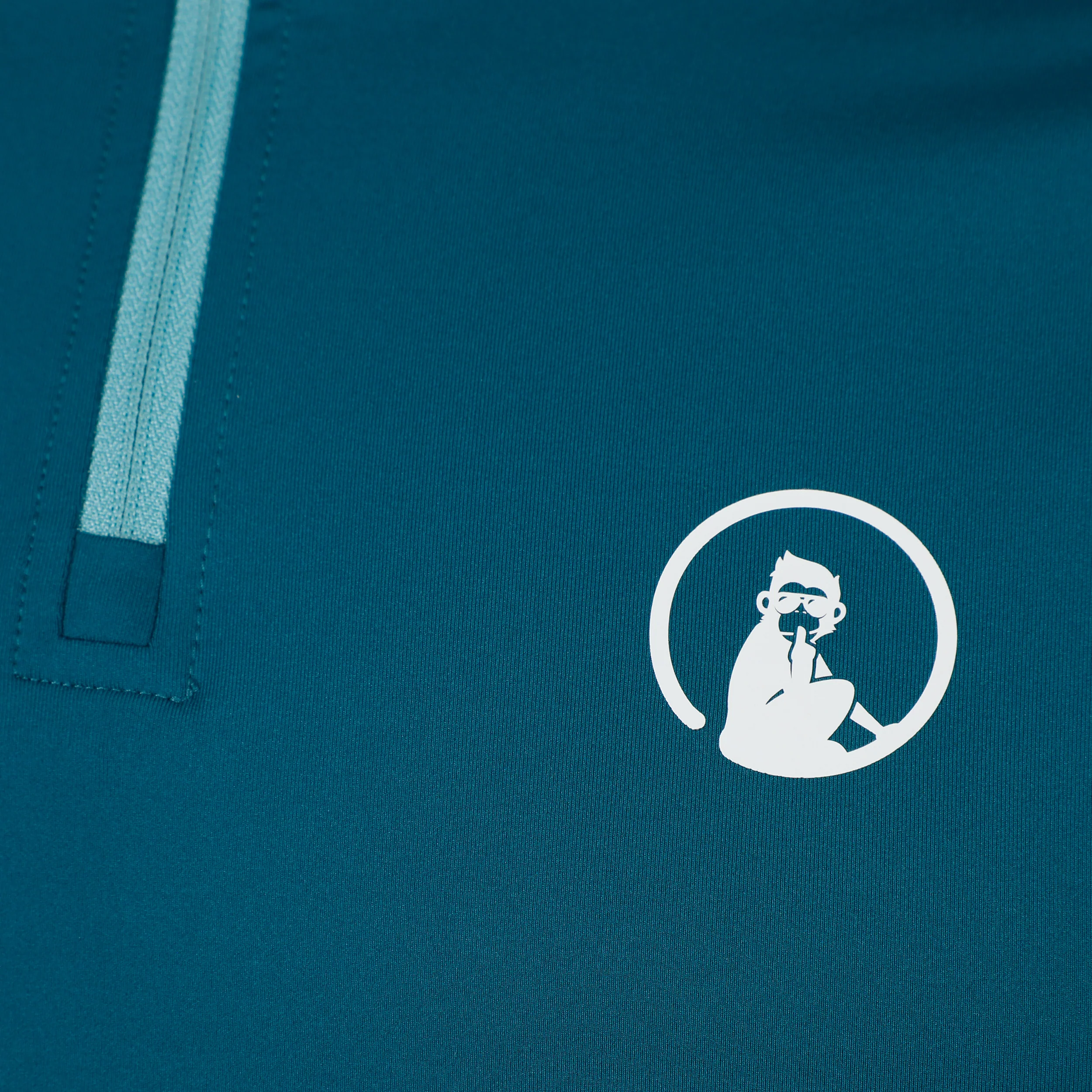 Create Big Serve 1/4 Zip Långärmat Herrar-Petrol,Vit - Image 3