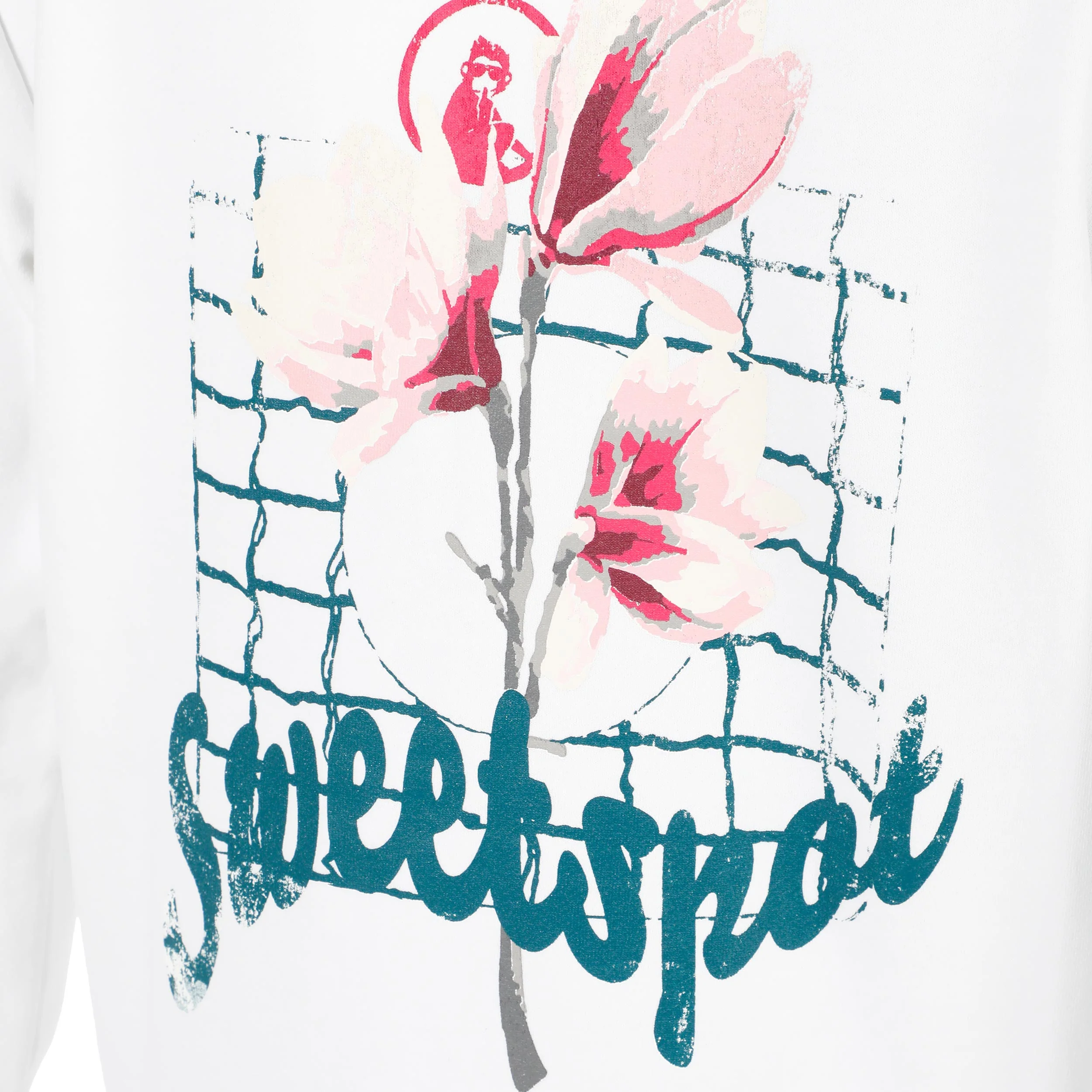 Create Flower Zip Sweat-jacka Damer-Vit,Flerfärgad - Image 6