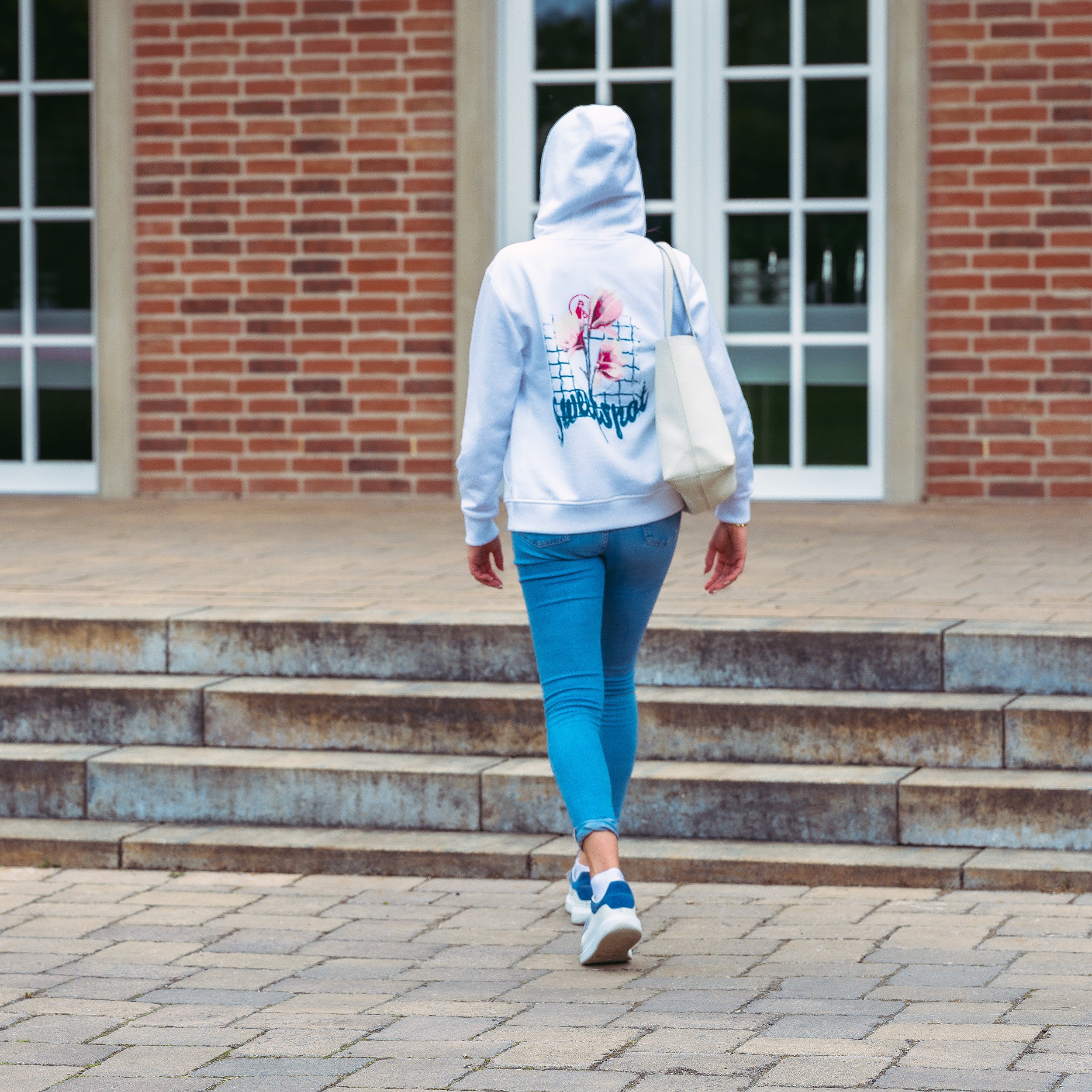 Create Flower Zip Sweat-jacka Damer-Vit,Flerfärgad - Image 7