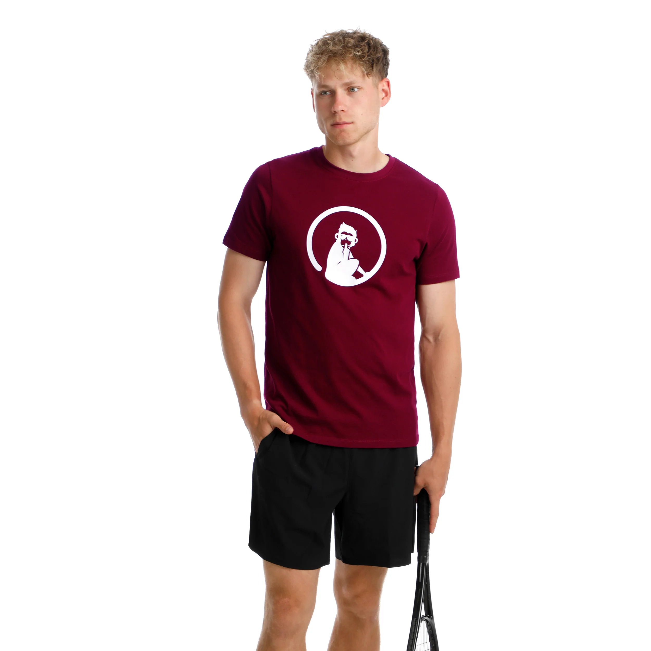 Create Trainings T-shirt Herrar-Rött Vin,Vit - Image 5