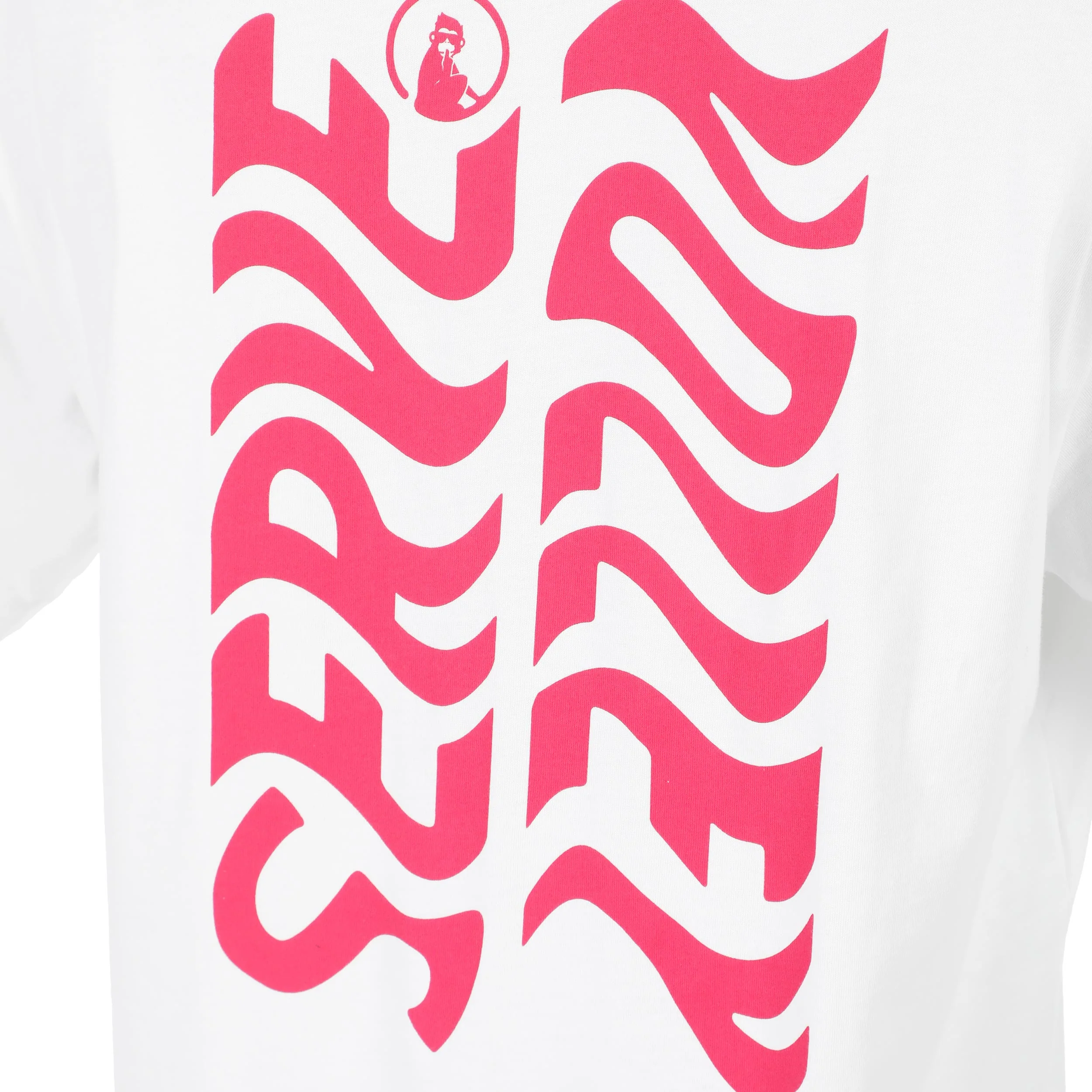 Create Wavy Boyfriend T-shirt Damer-Vit,Pink - Image 5