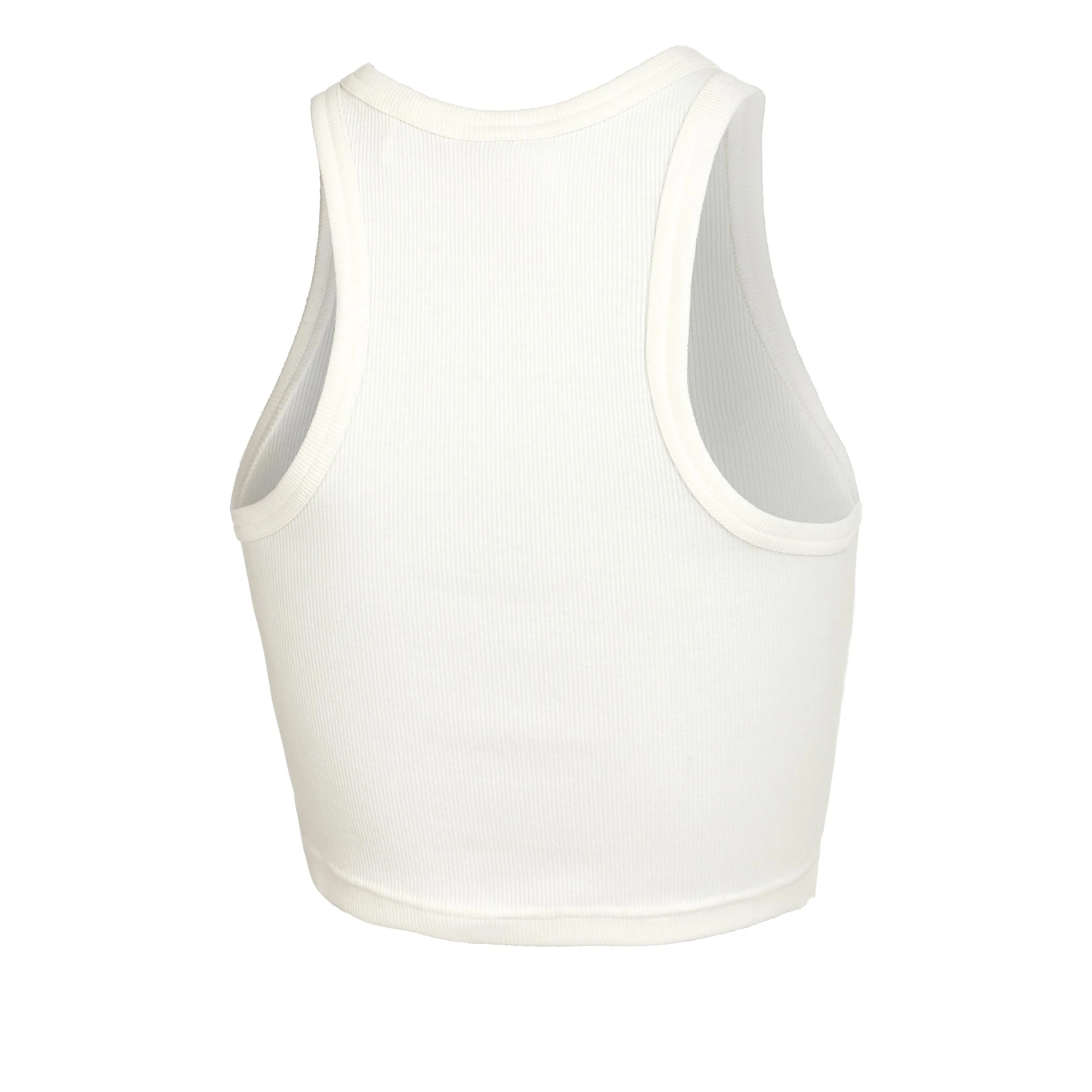 Crossroad Ribbed Linne Damer-Vit - Image 2
