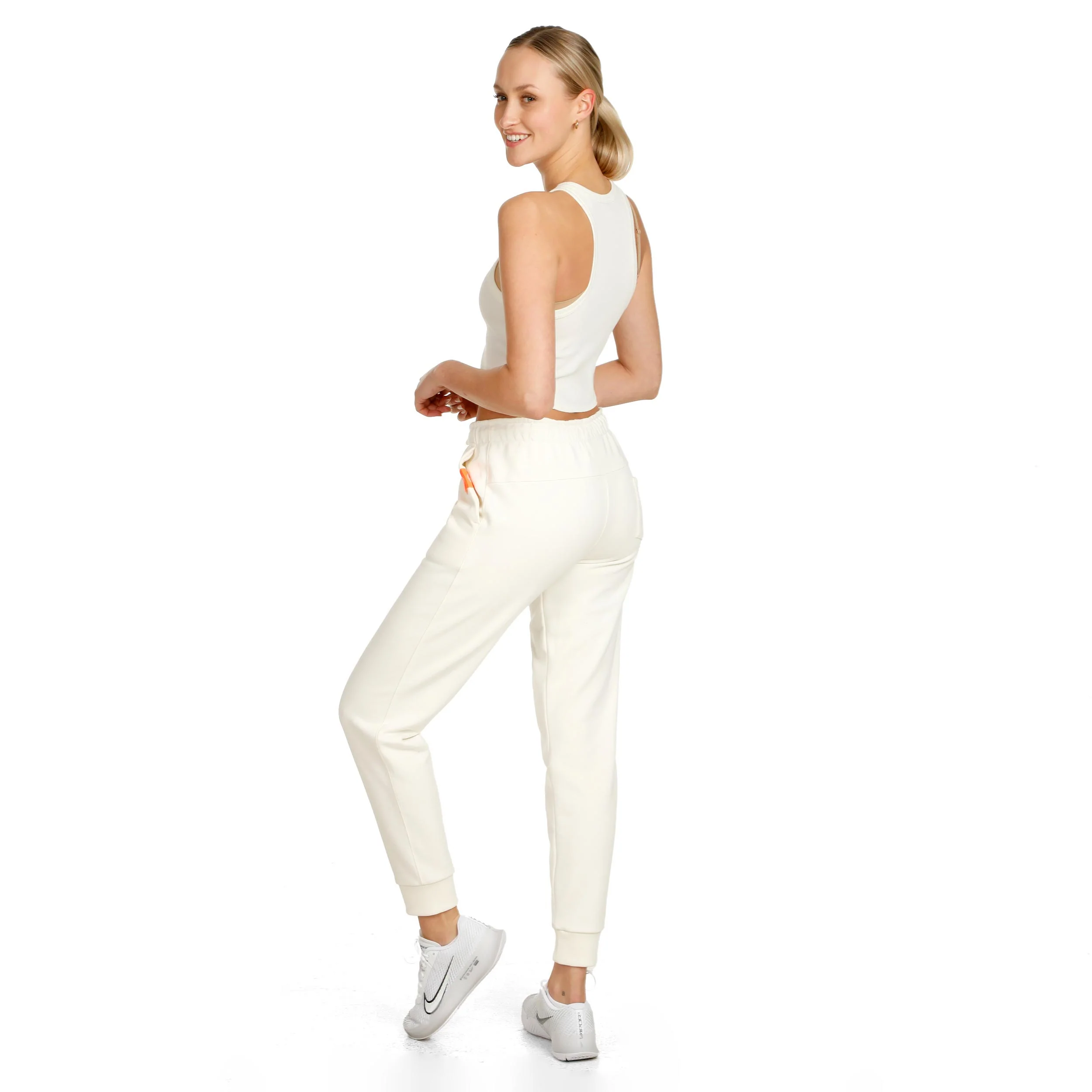 Crossroad Ribbed Linne Damer-Vit - Image 4