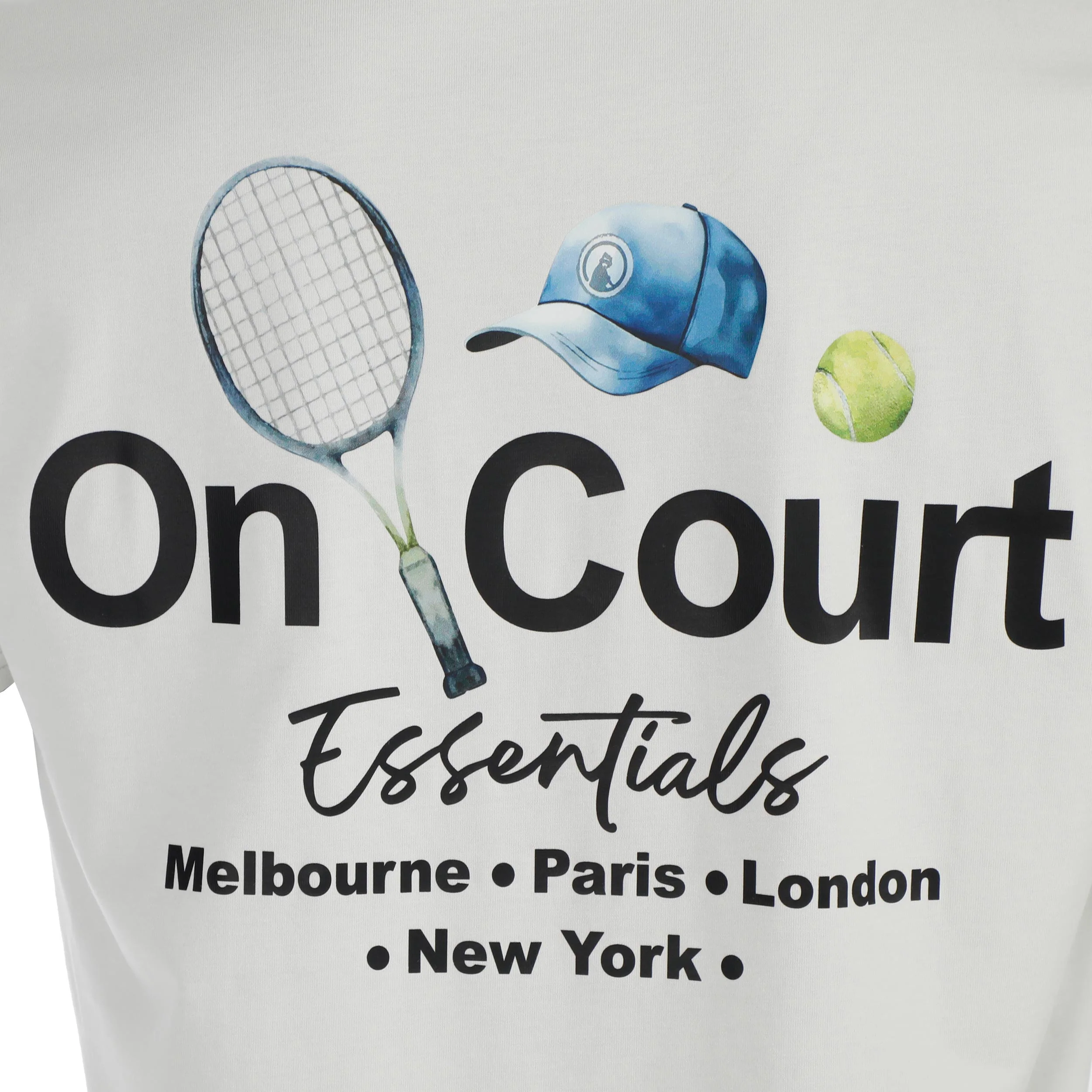 Crush On Court Essentials T-shirt Herrar-ljusgrå, svart - Image 5