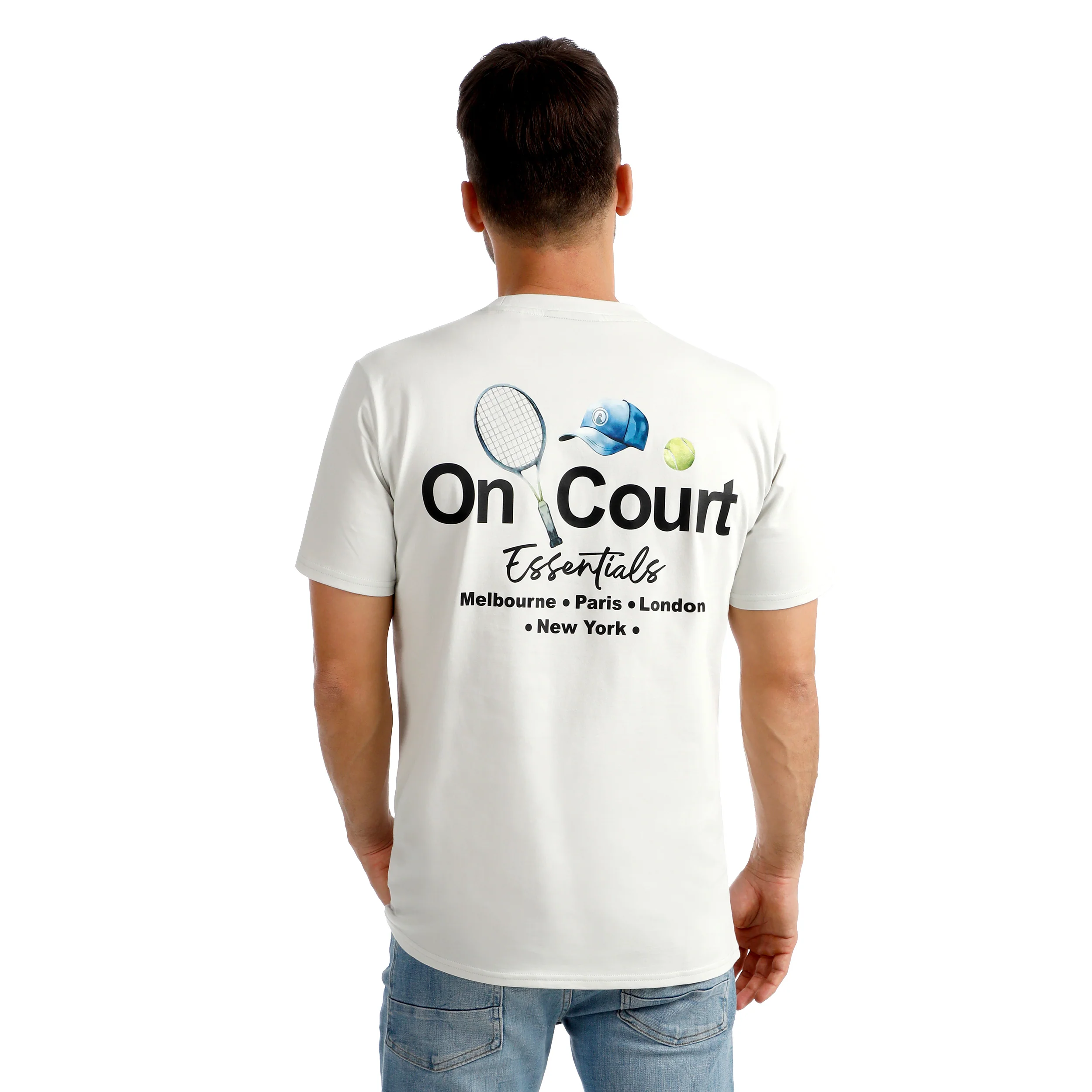 Crush On Court Essentials T-shirt Herrar-ljusgrå, svart - Image 7