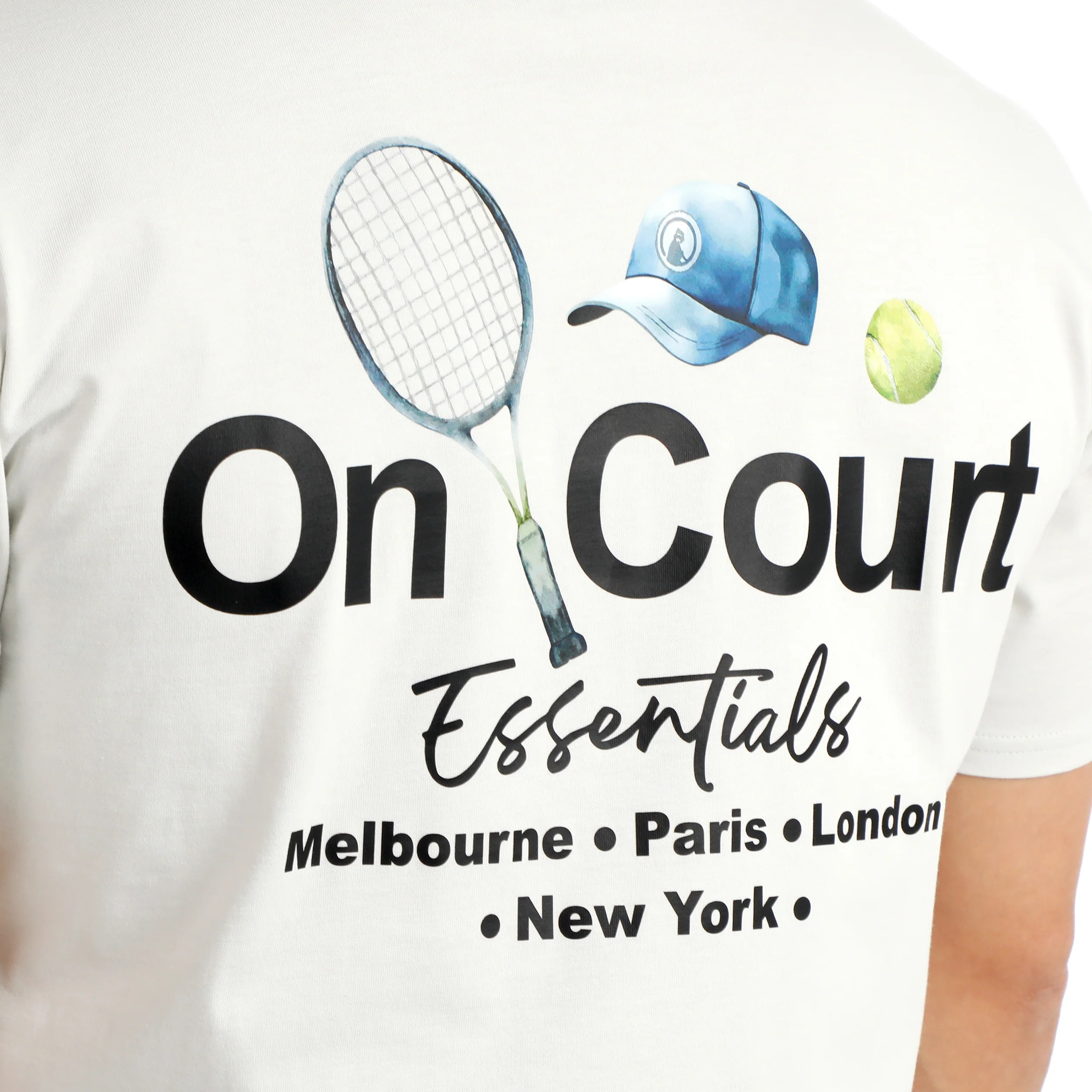 Crush On Court Essentials T-shirt Herrar-ljusgrå, svart - Image 8