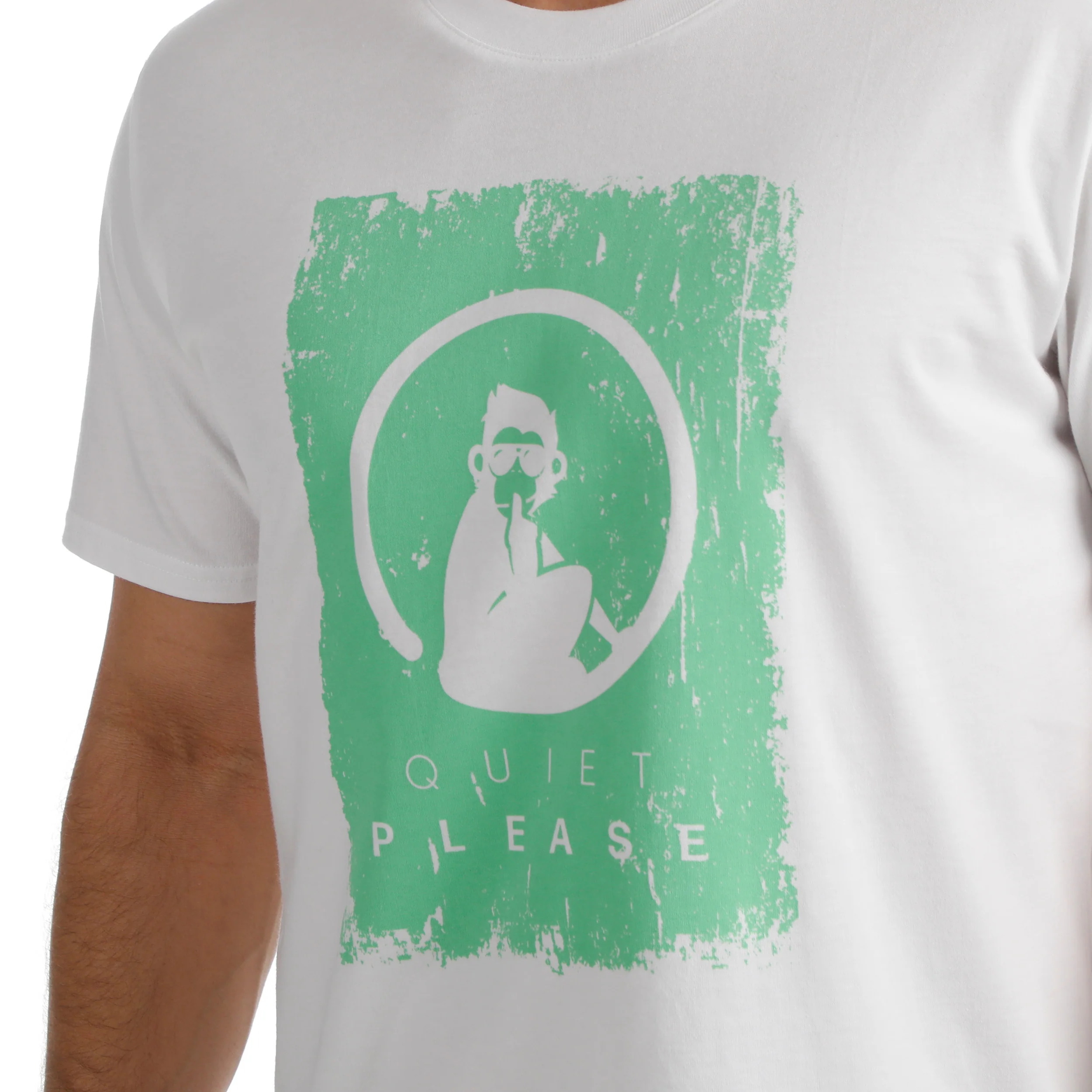 Crush Scraped T-shirt Herrar-vit, grön - Image 6
