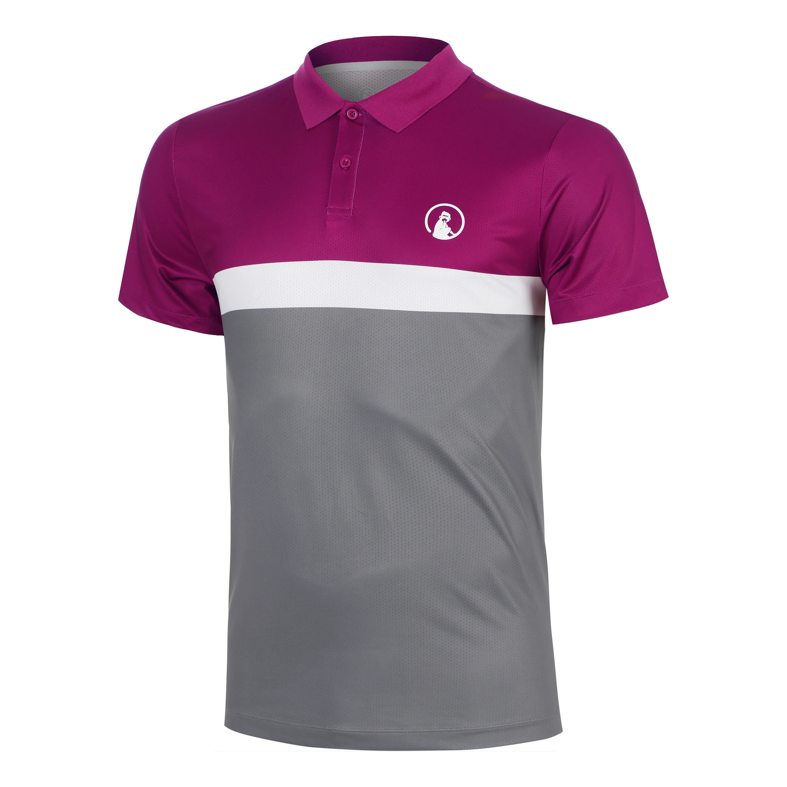 Crush Tournament Block Polo Herrar - berry, vit