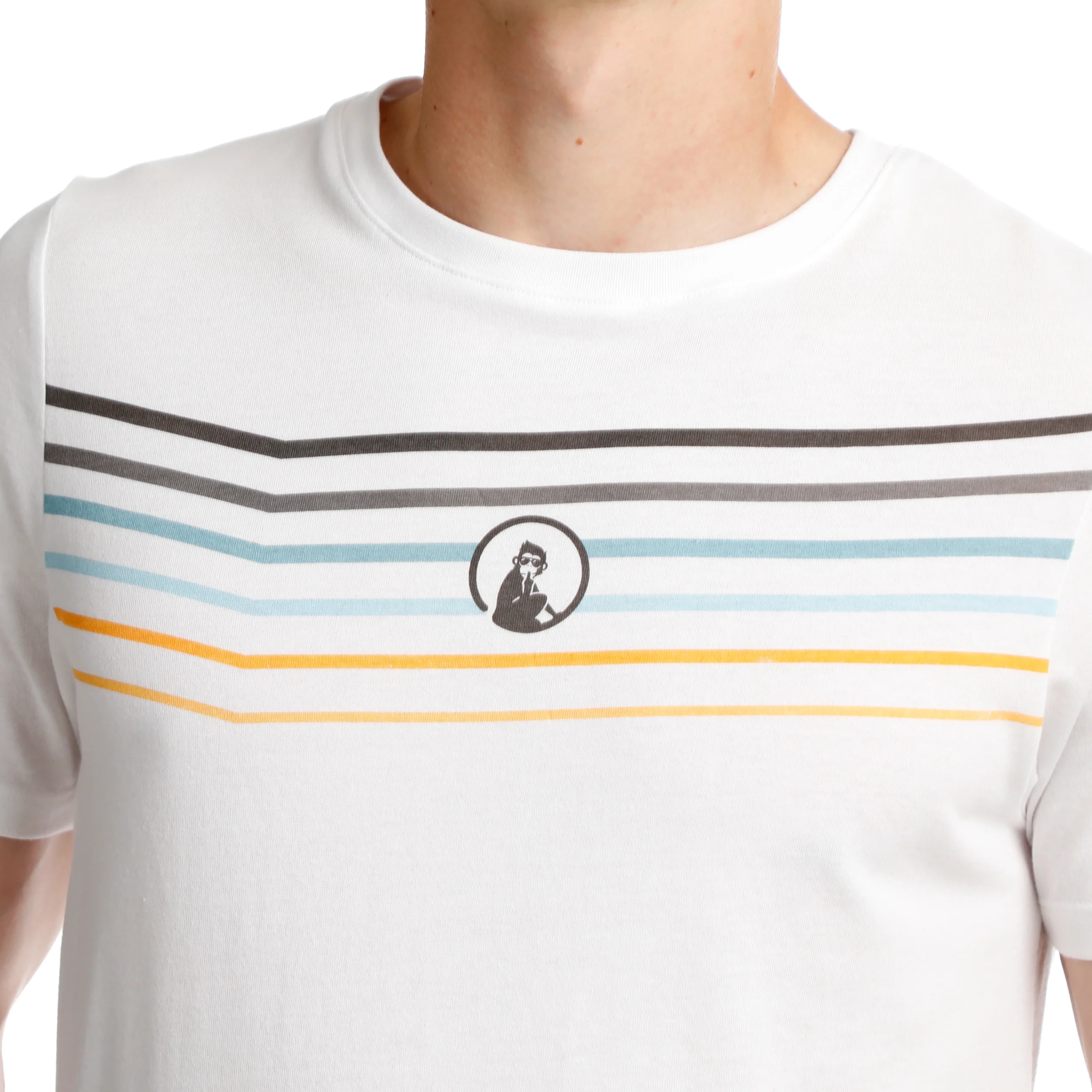 Endlessly Trainings Stripe T-shirt Herrar-Vit,Flerfärgad - Image 8