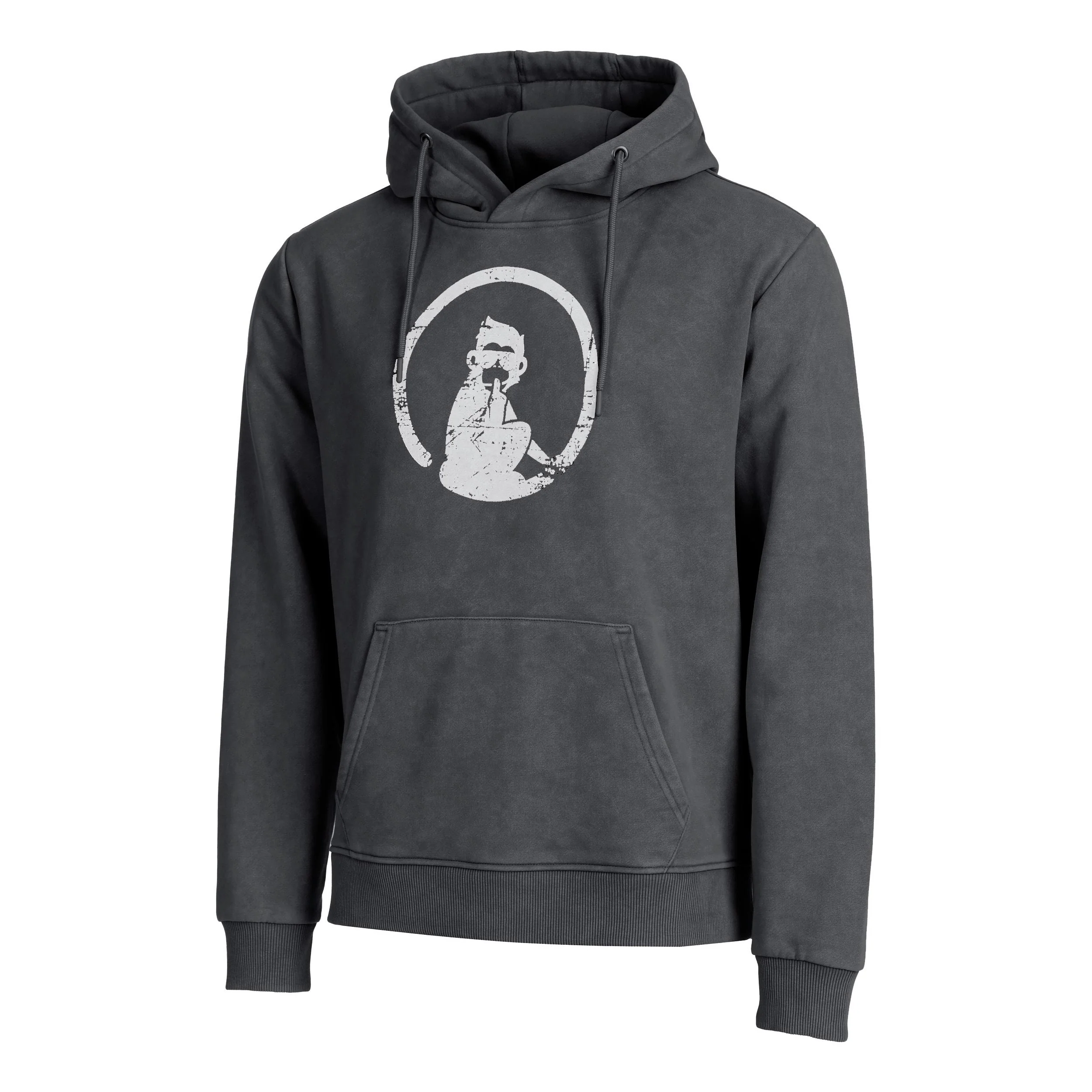 Endlessly Washed Out Loose Fit Huvtröja Herrar-Antracit,Vit