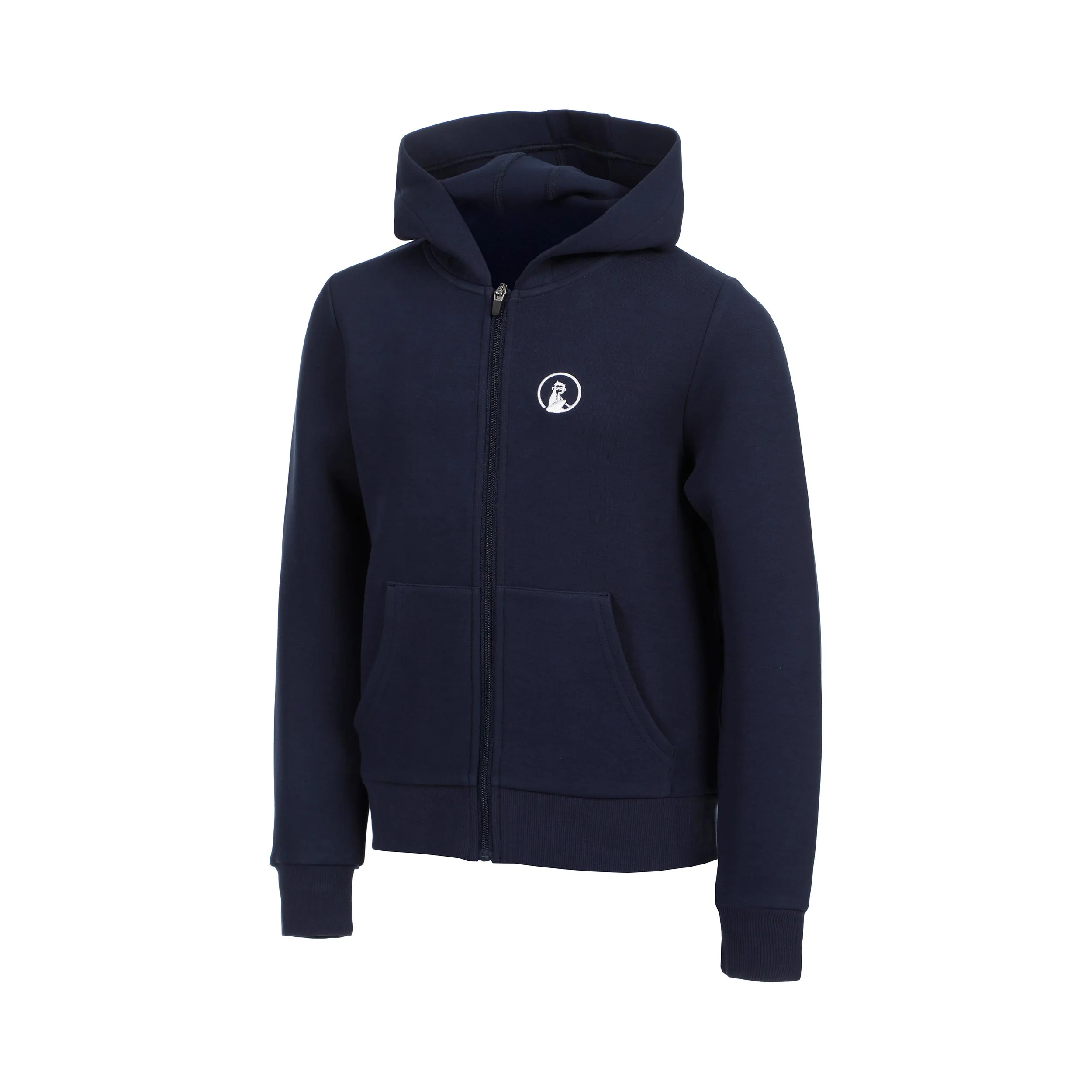 Essential Zip Sweat-jacka Barn - mörkblå, vit