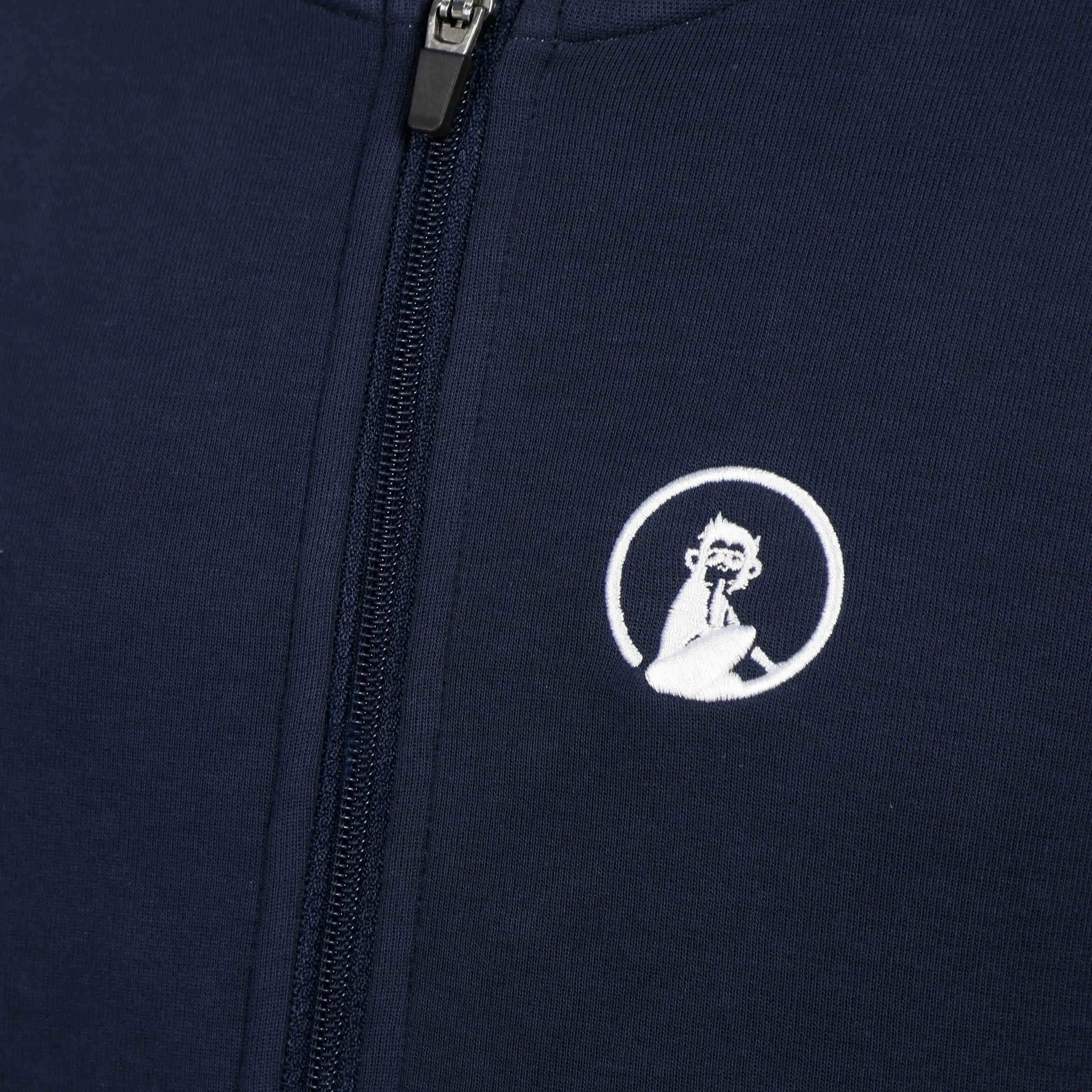 Essential Zip Sweat-jacka Barn - mörkblå, vit - Image 3