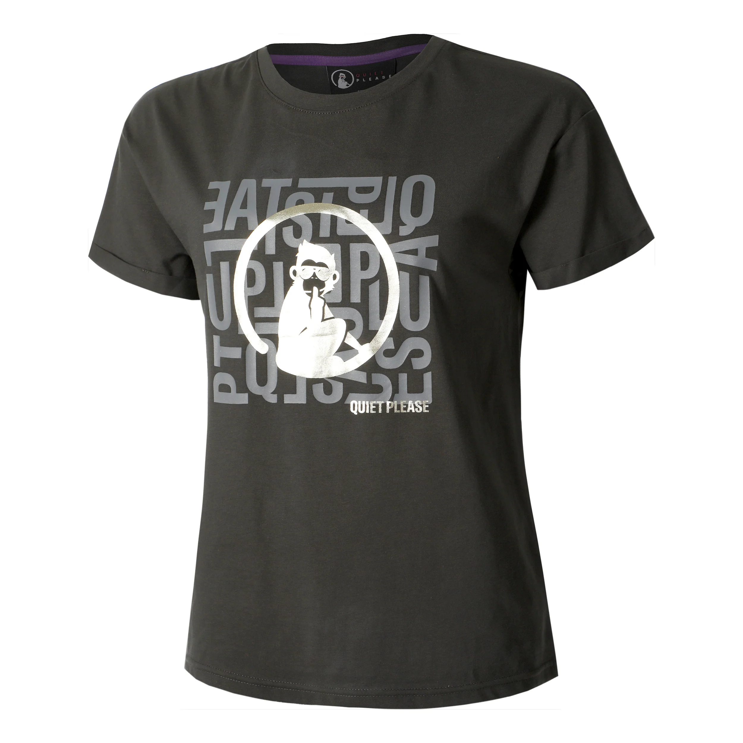 Glitter Word Salad T-shirt Damer-Antracit