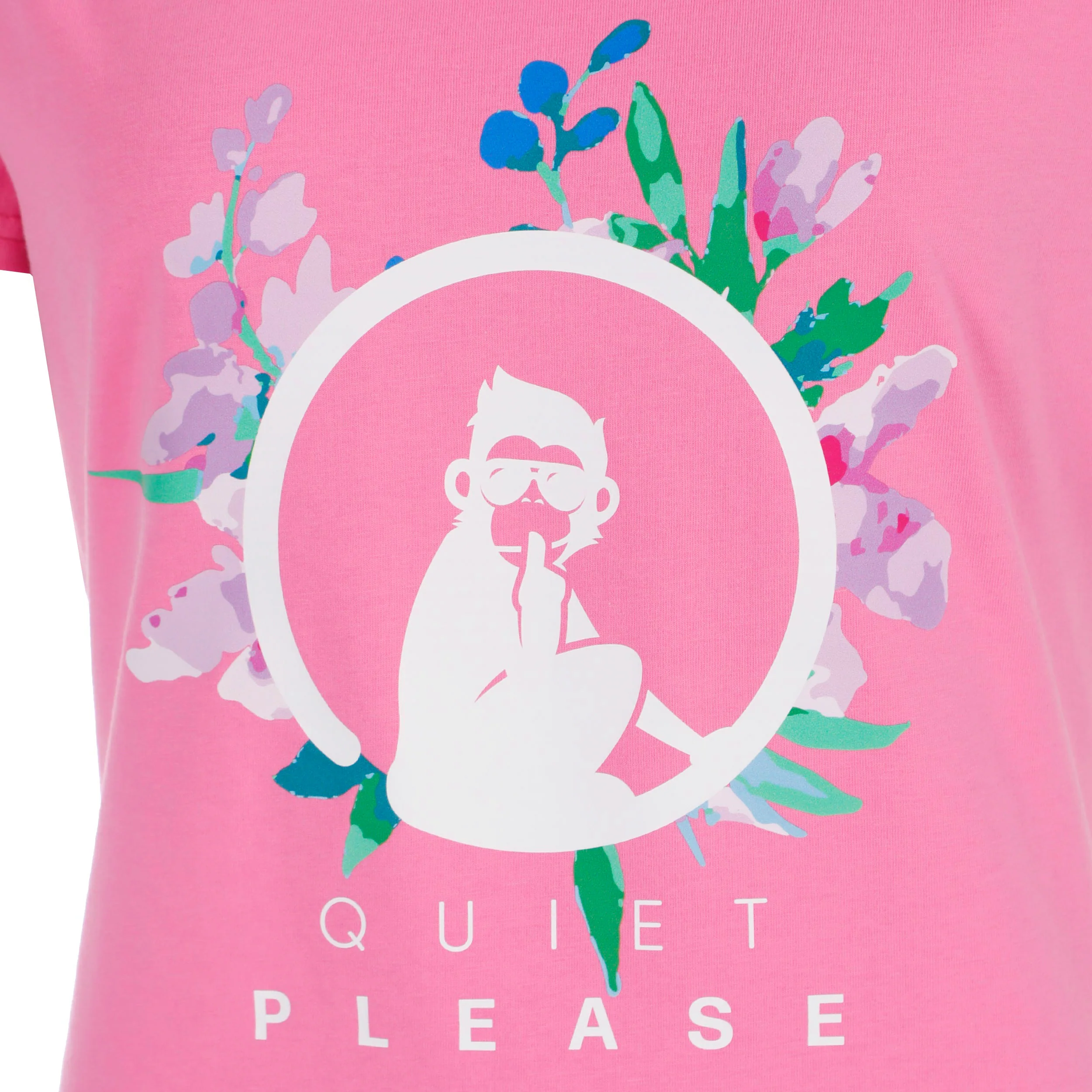 Joy Flower Logo T-shirt Damer-pink, vit - Image 3