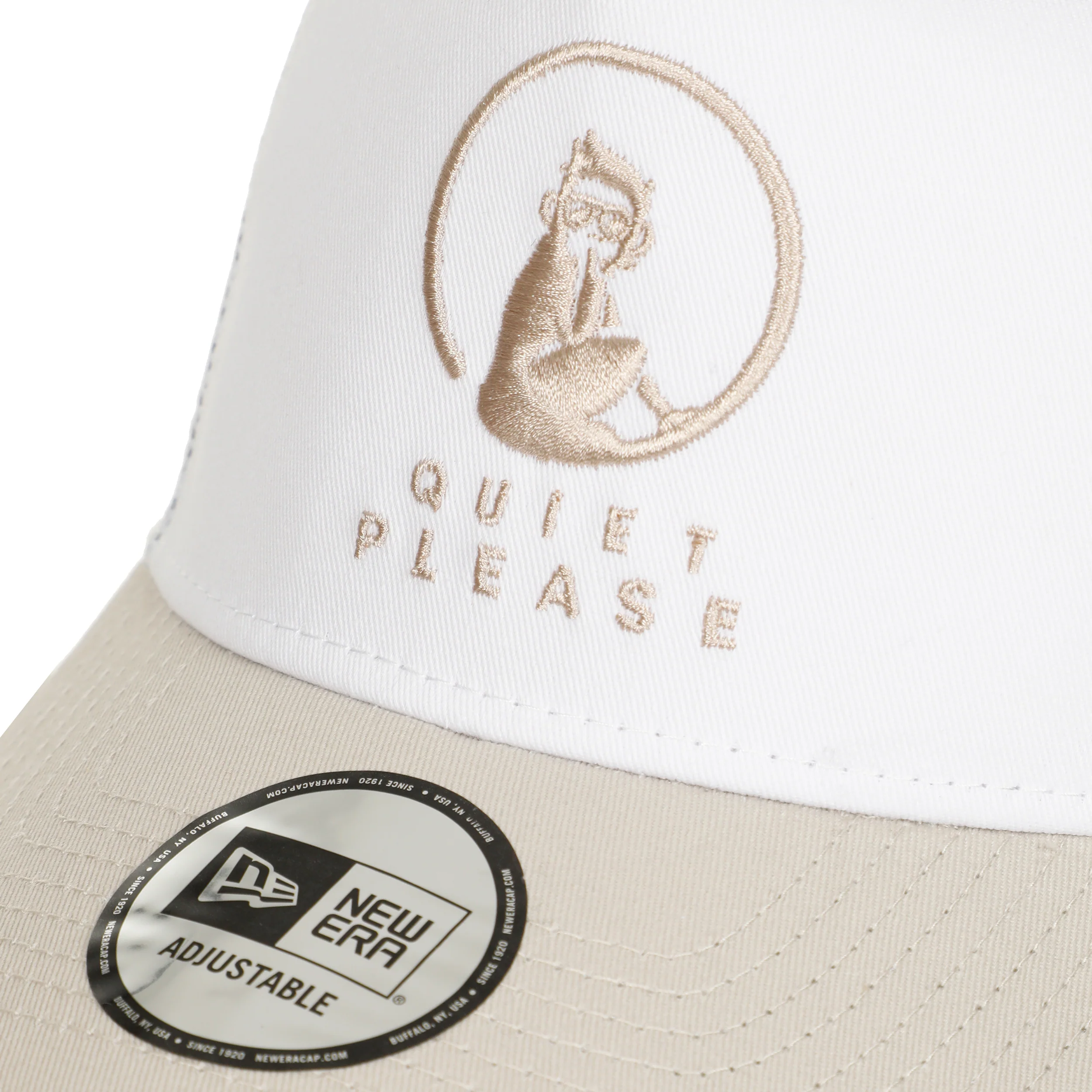 New Era Trucker Keps-Vit,Beige - Image 3
