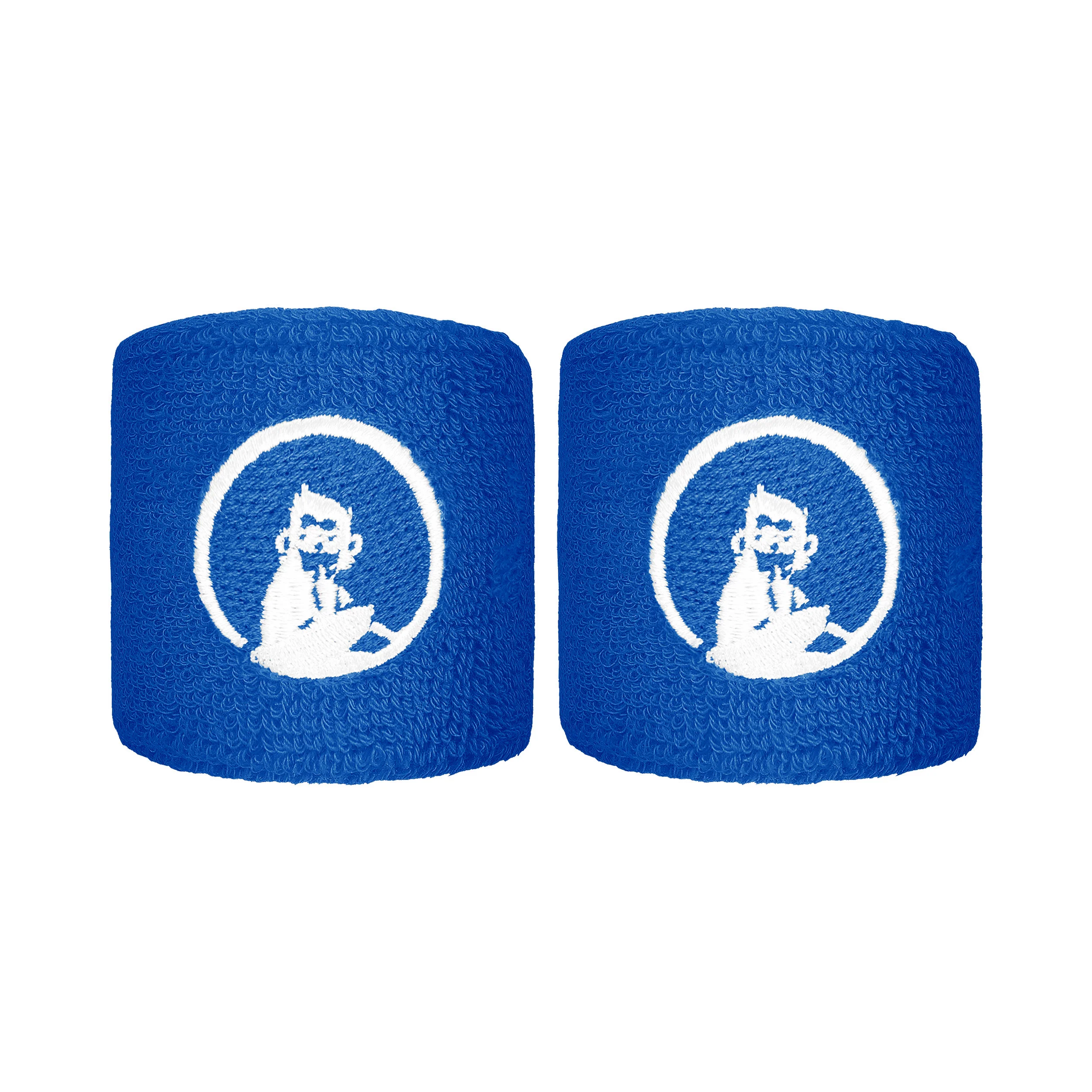 Svettband 2-pack kort - blå, vit
