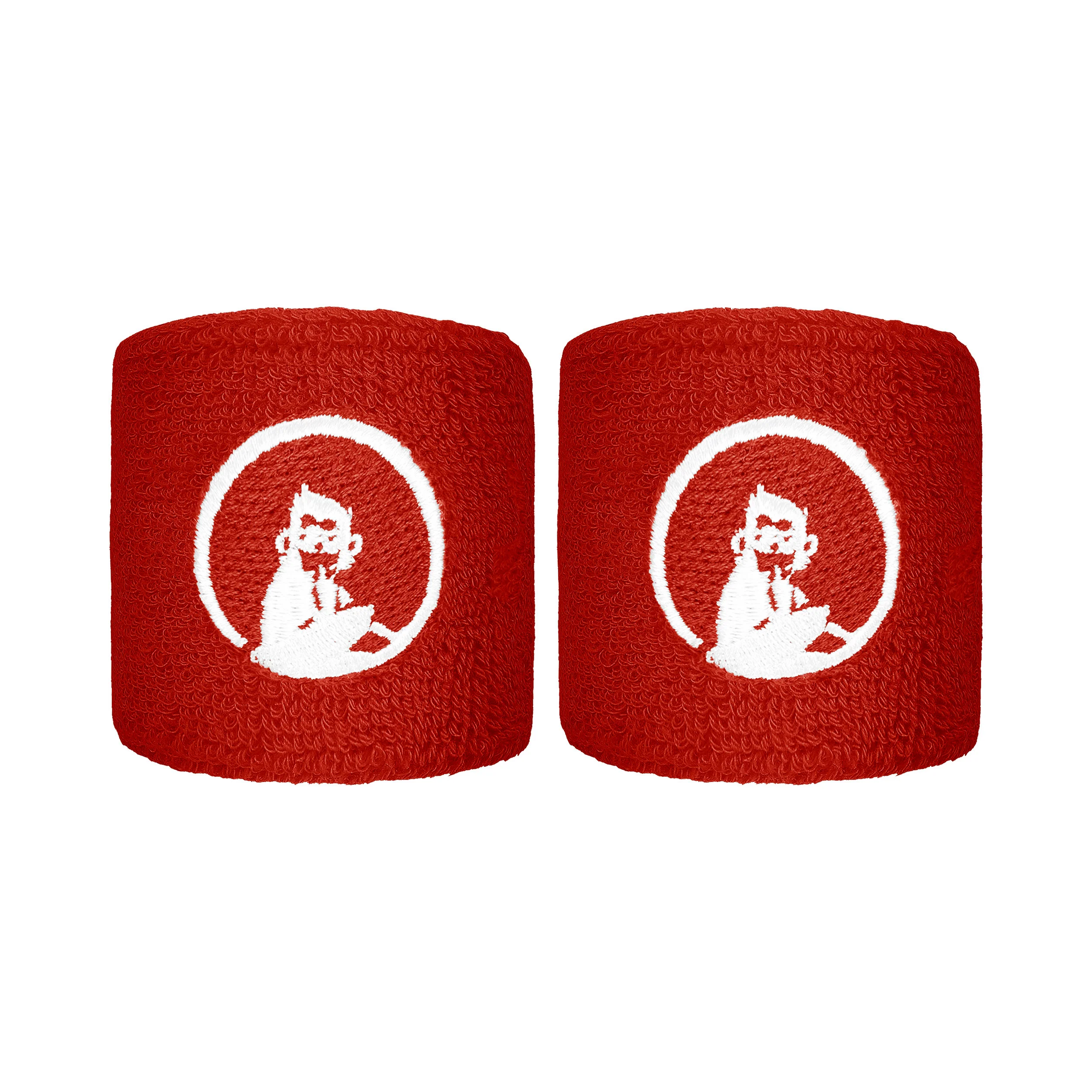 Svettband 2-pack kort - röd, vit