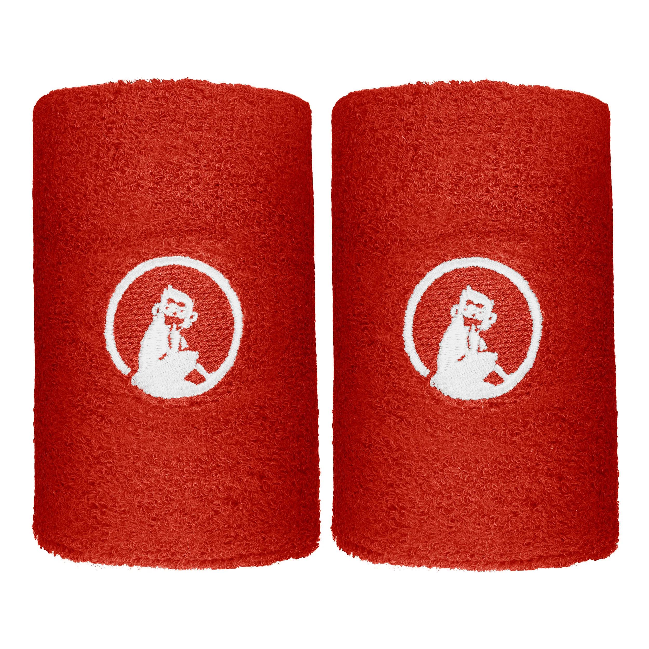 Svettband 2-pack lång - röd, vit