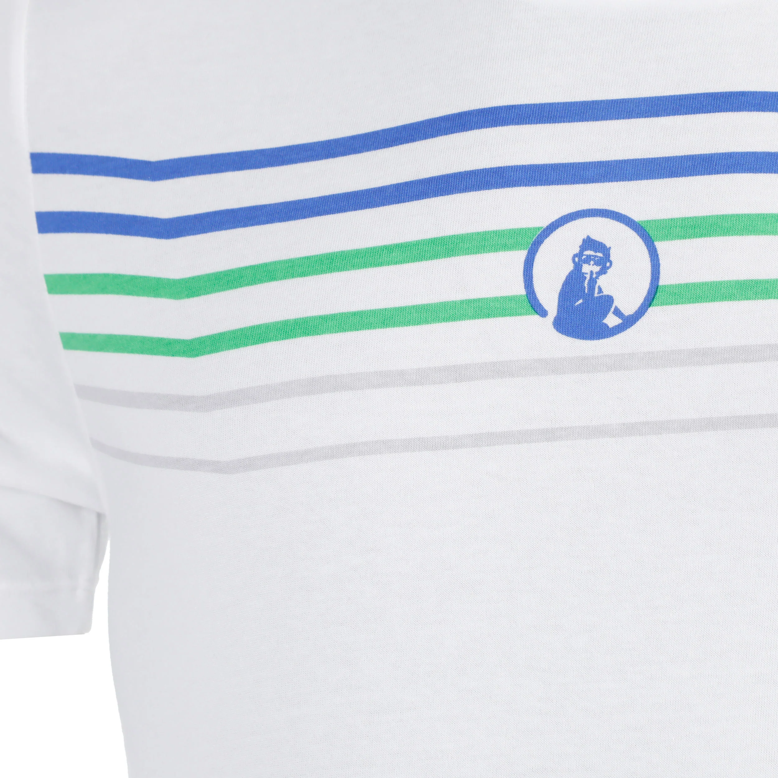 Trainings Stripe T-shirt Herrar - vit, orange - Image 4