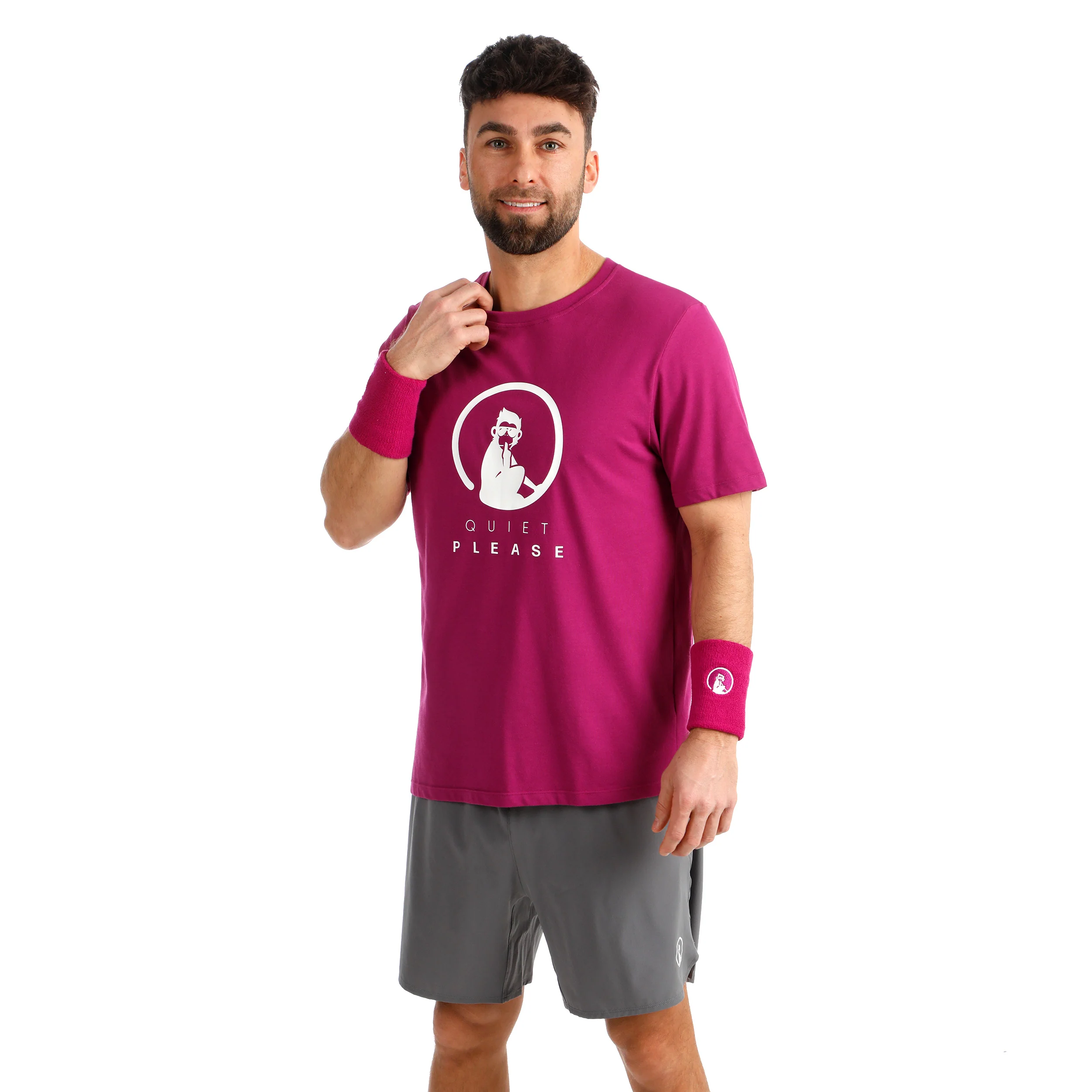 Trainings T-shirt Herrar-berry, vit - Image 5
