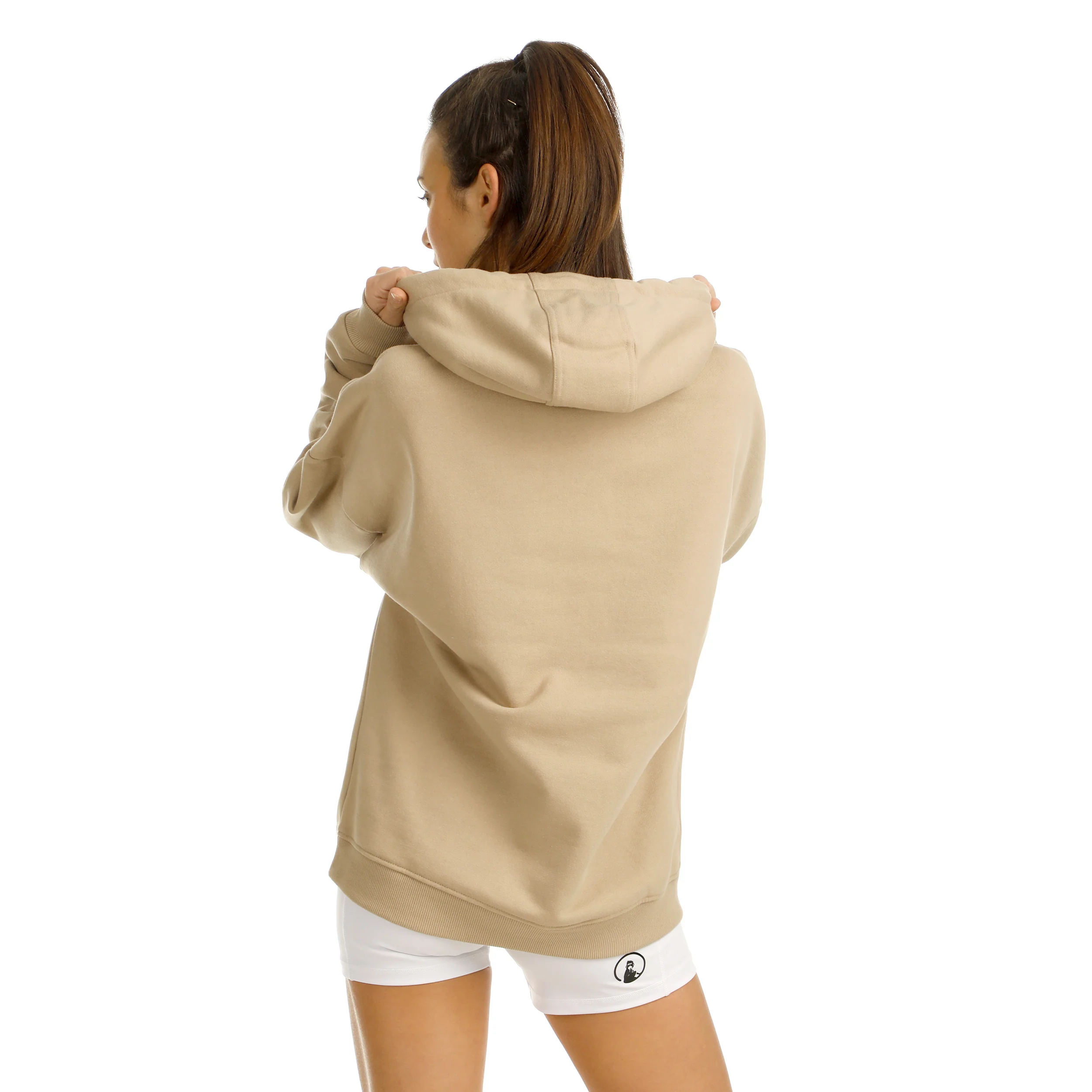 Wild Oversize Embroided Huvtröja Damer-Beige,Neongrön - Image 6