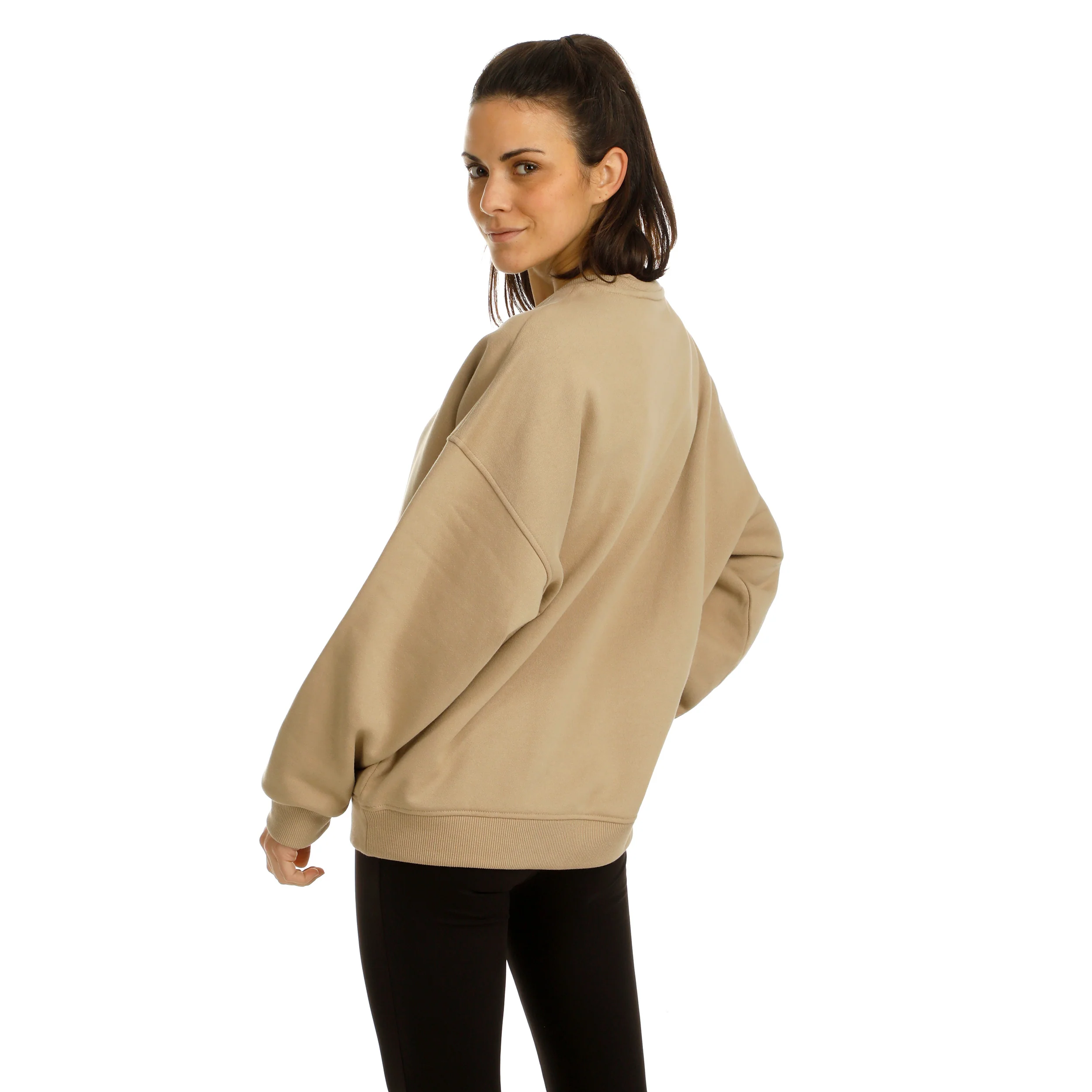 Wild Oversize Tröja Damer-Beige - Image 5