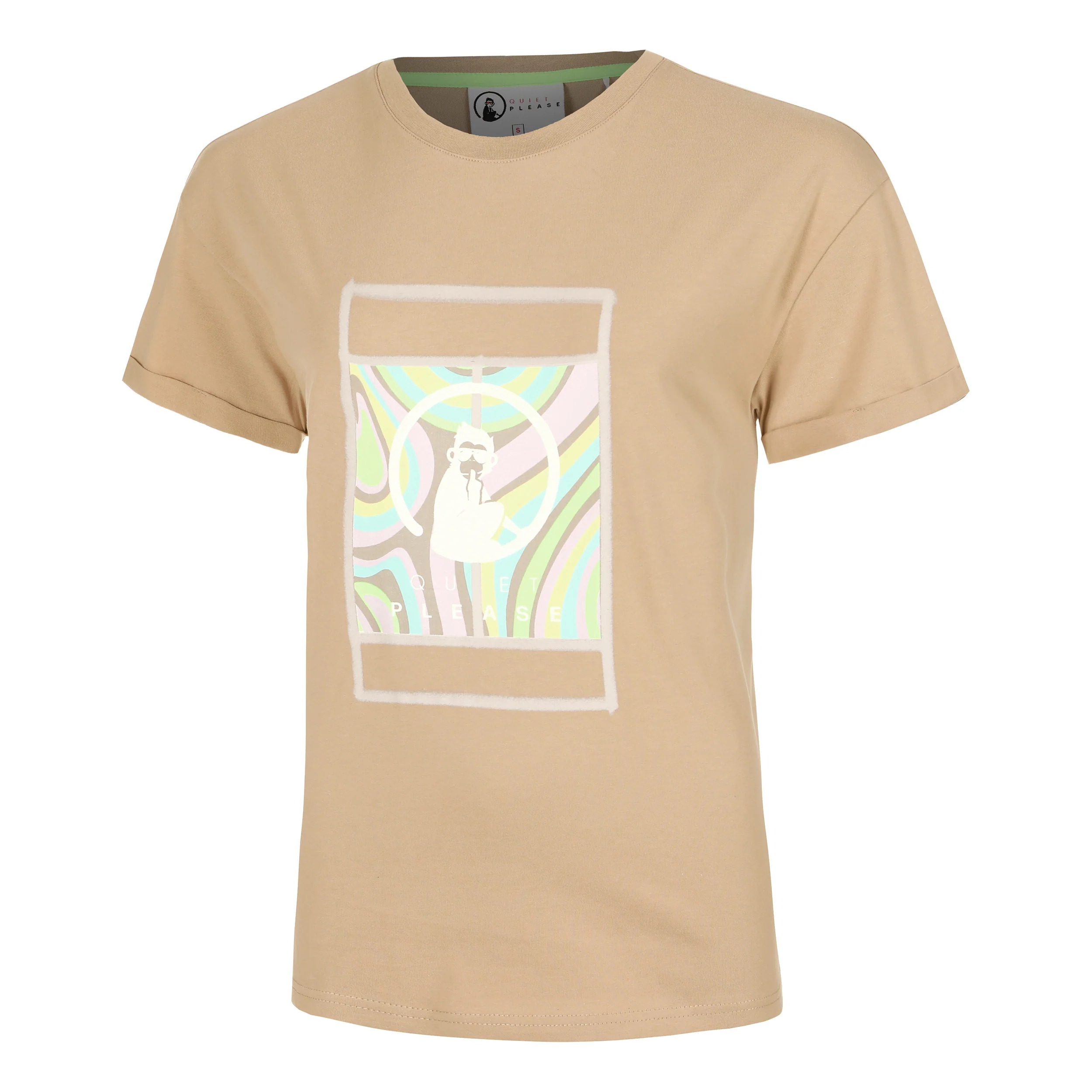 Wild Swirl Court T-shirt Damer-Beige,Flerfärgad