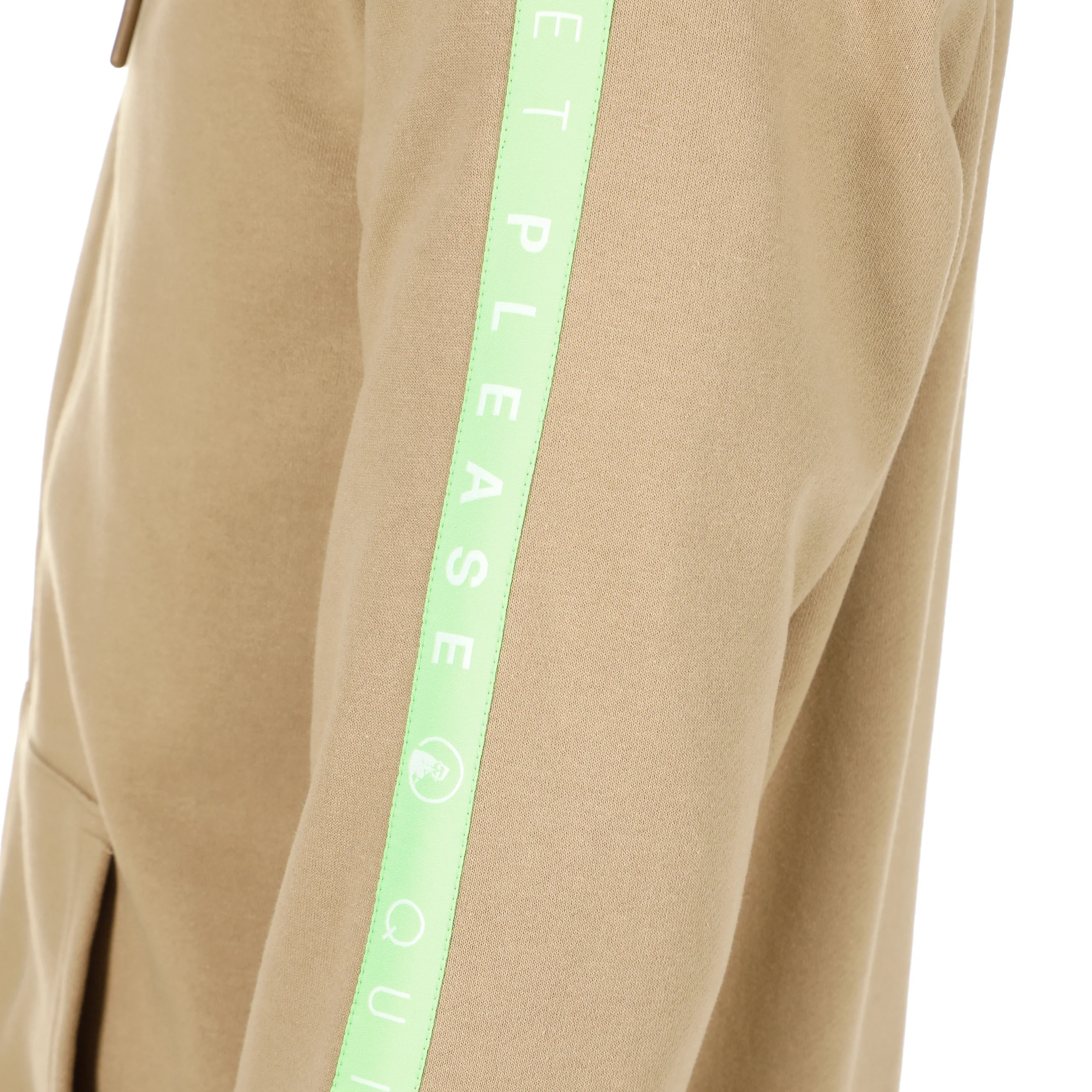 Wild Taped Zip Sweat-jacka Herrar-Beige,Neongrön - Image 5