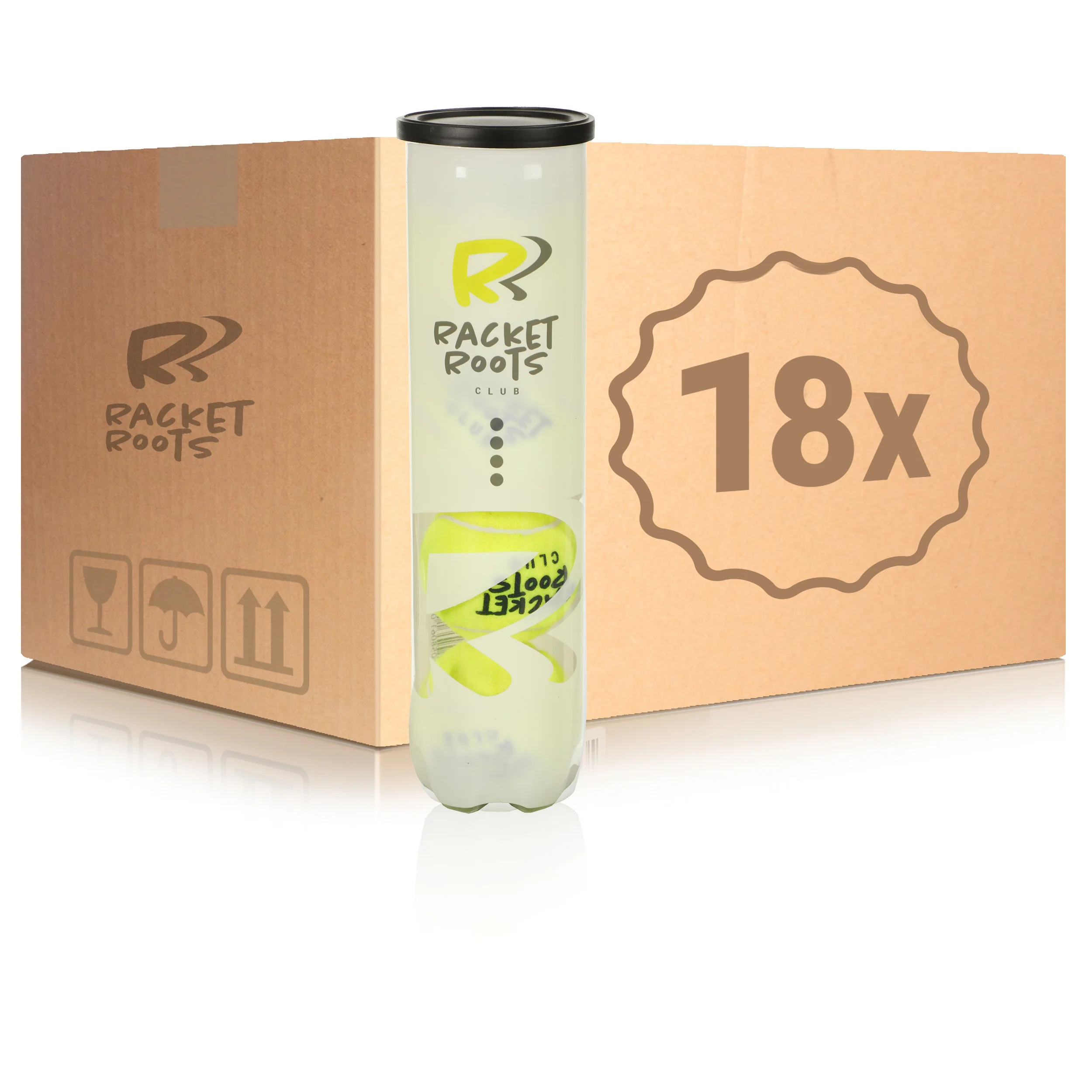 18x 4-pack rör Club Tennisball I kartong