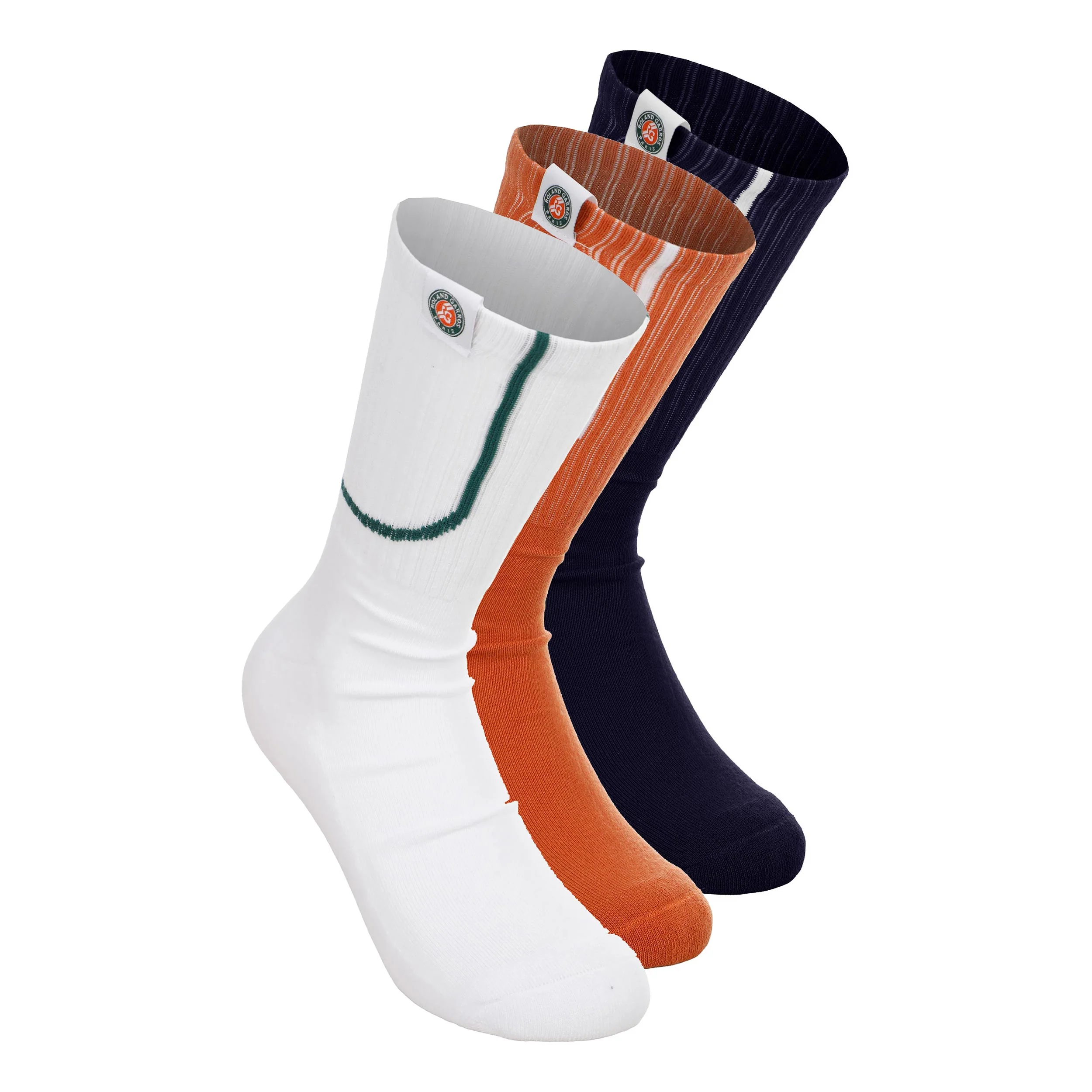 Tennisstrumpor 3-pack Unisex - vit, mörkblå