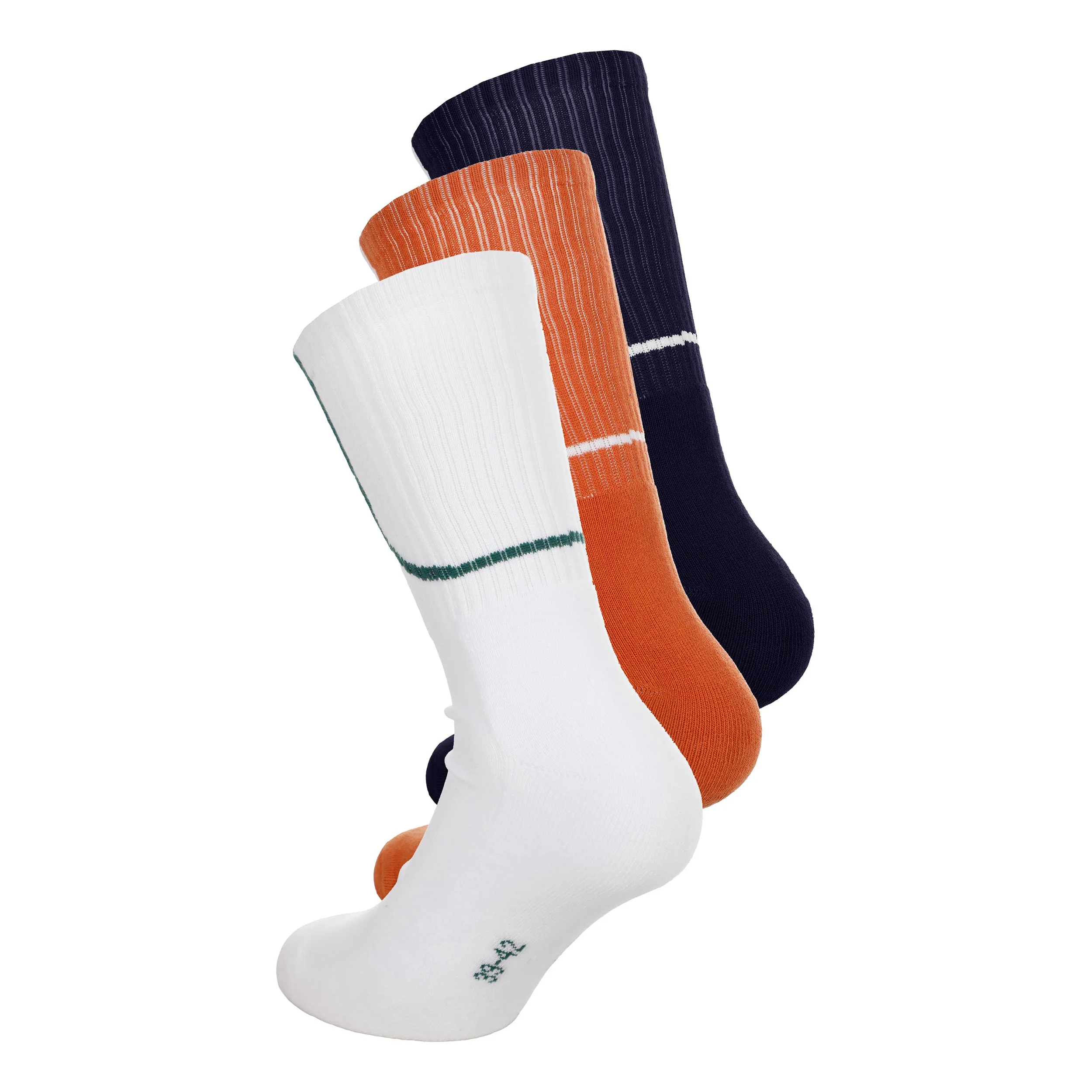 Tennisstrumpor 3-pack Unisex - vit, mörkblå - Image 2