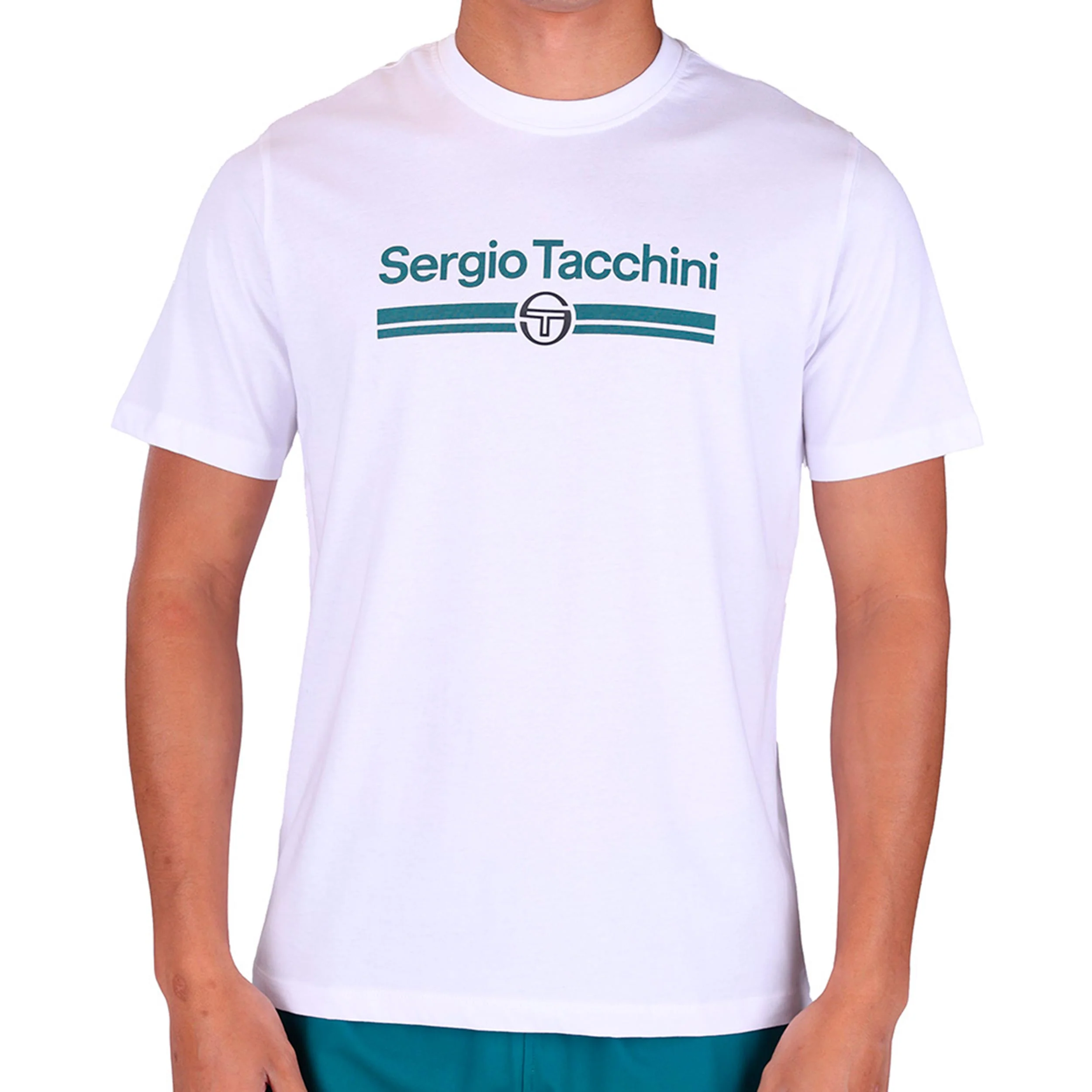 Marchio Co T-shirt Herrar - vit, petrol