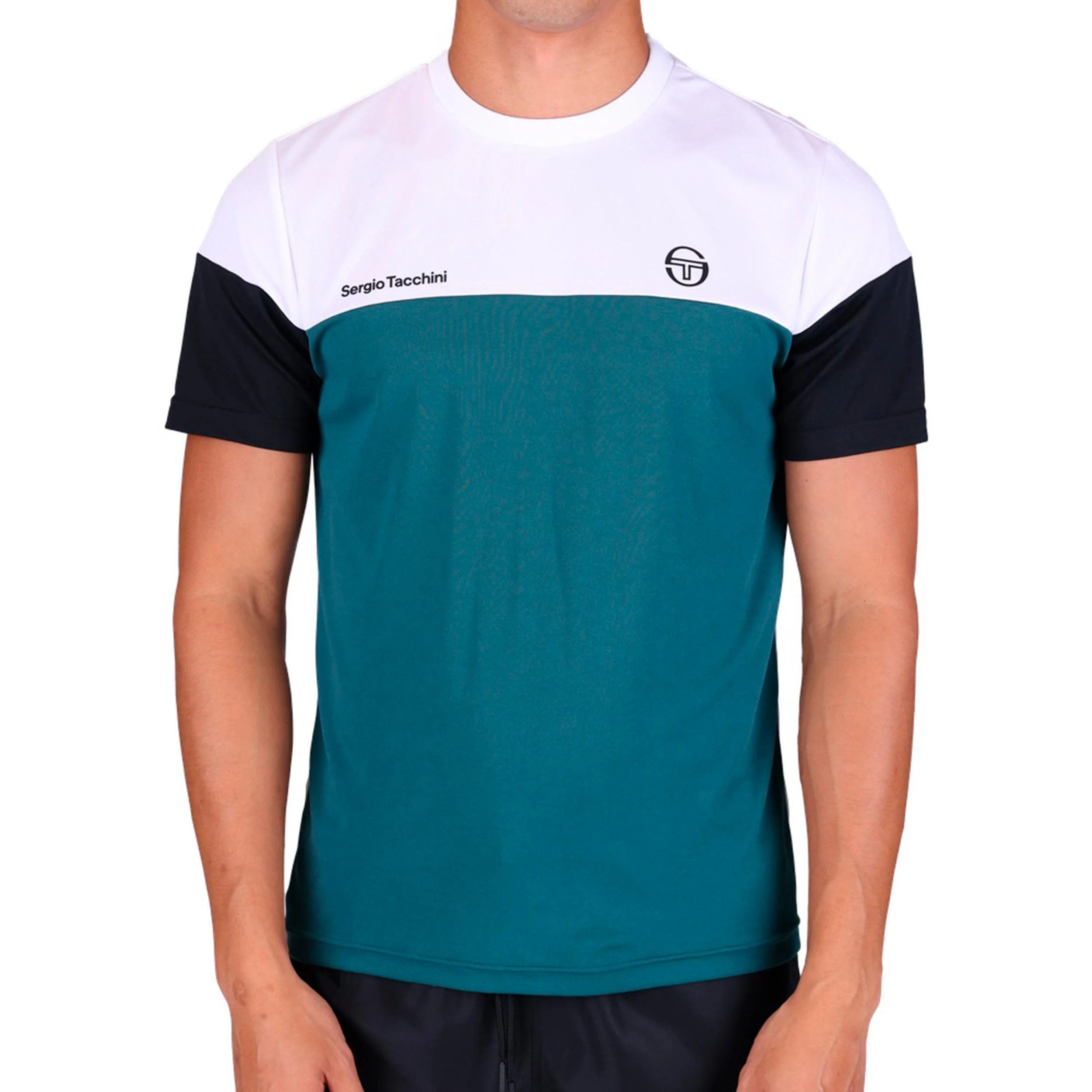 Prave T-shirt Herrar - vit, petrol