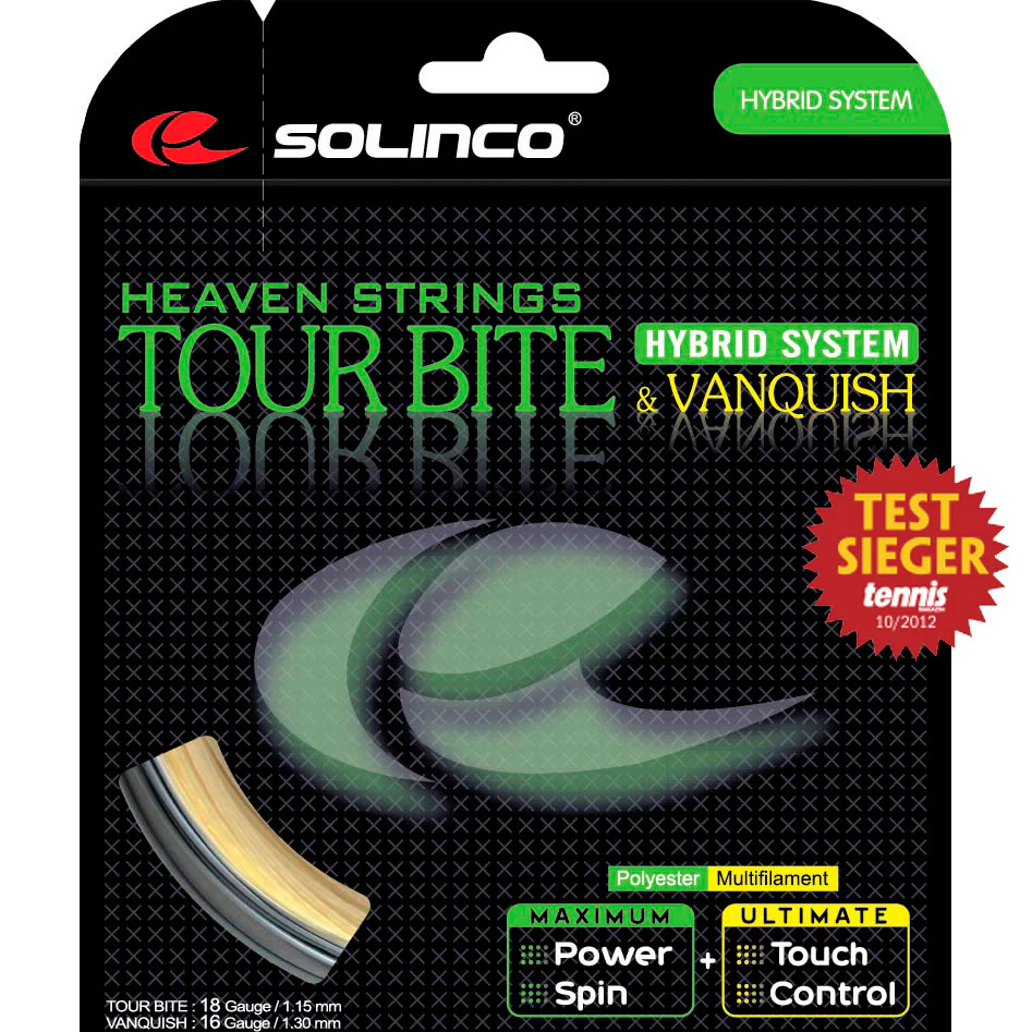 Tour Bite 6,8m Silber + Vanquish 6,3m Strängset 13,1m-Silver,Naturfärger