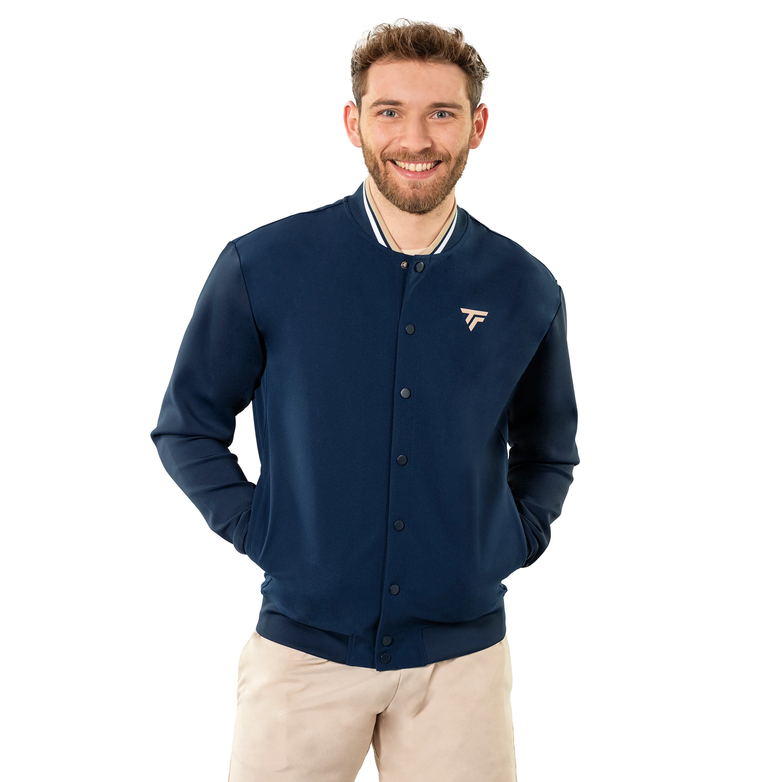 Tech Bomber Träningsjacka Unisex-mörkblå - Image 4
