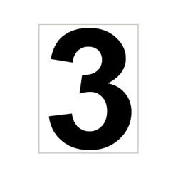 Platzziffer 3 Schild