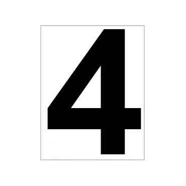 Platzziffer 4 Schild