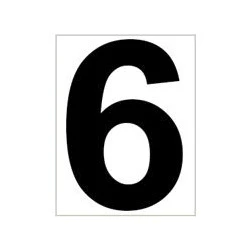 Platzziffer 6 Schild