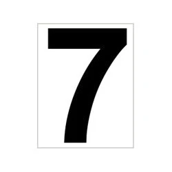Platzziffer 7 Schild