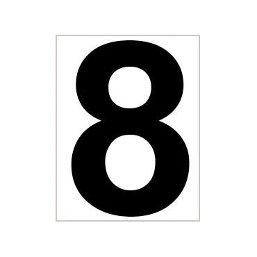 Platzziffer 8 Schild